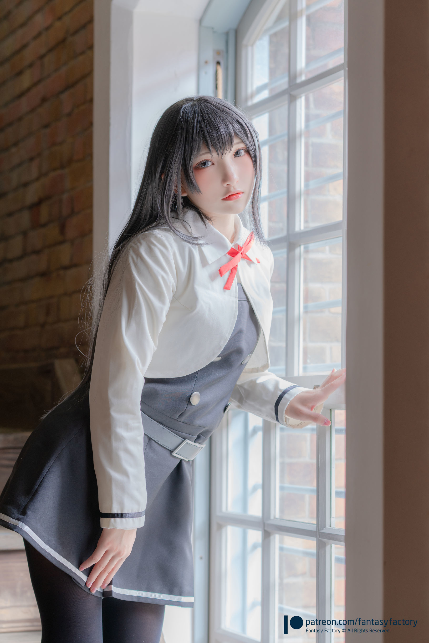 [COS福利] 小丁Cosplay 2020.01 [Fantasy Factory] 黑丝 和服 JK  第12张