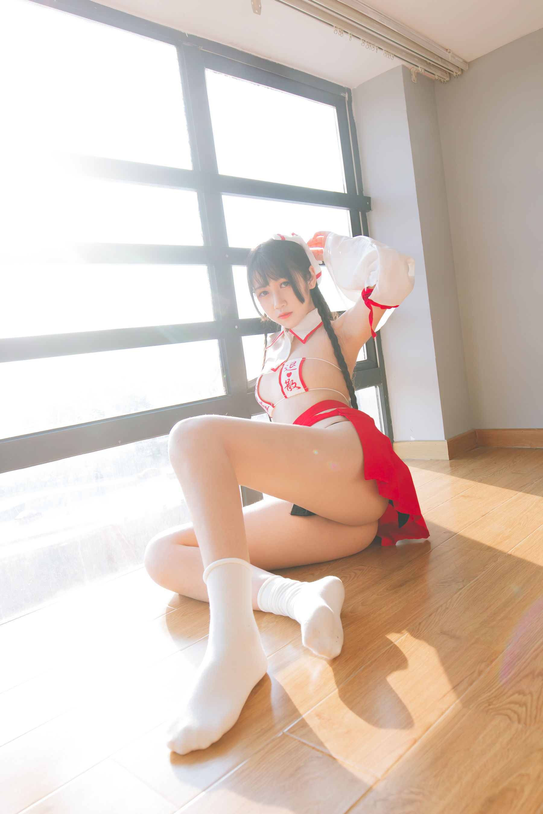  微博人气Coser不呆猫 - 巫女 第9张