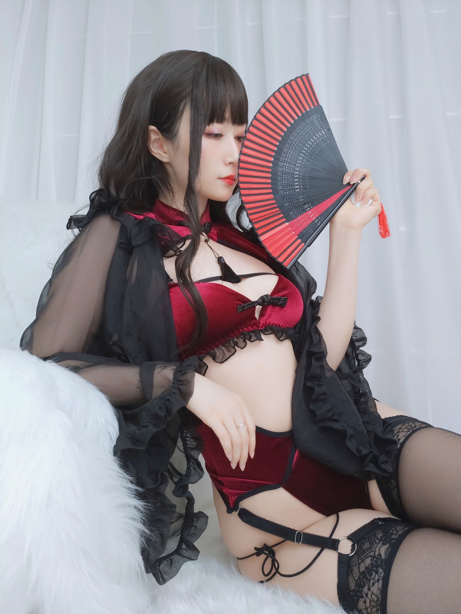  Coser小姐姐白银 - 红丝绒旗袍 第93张