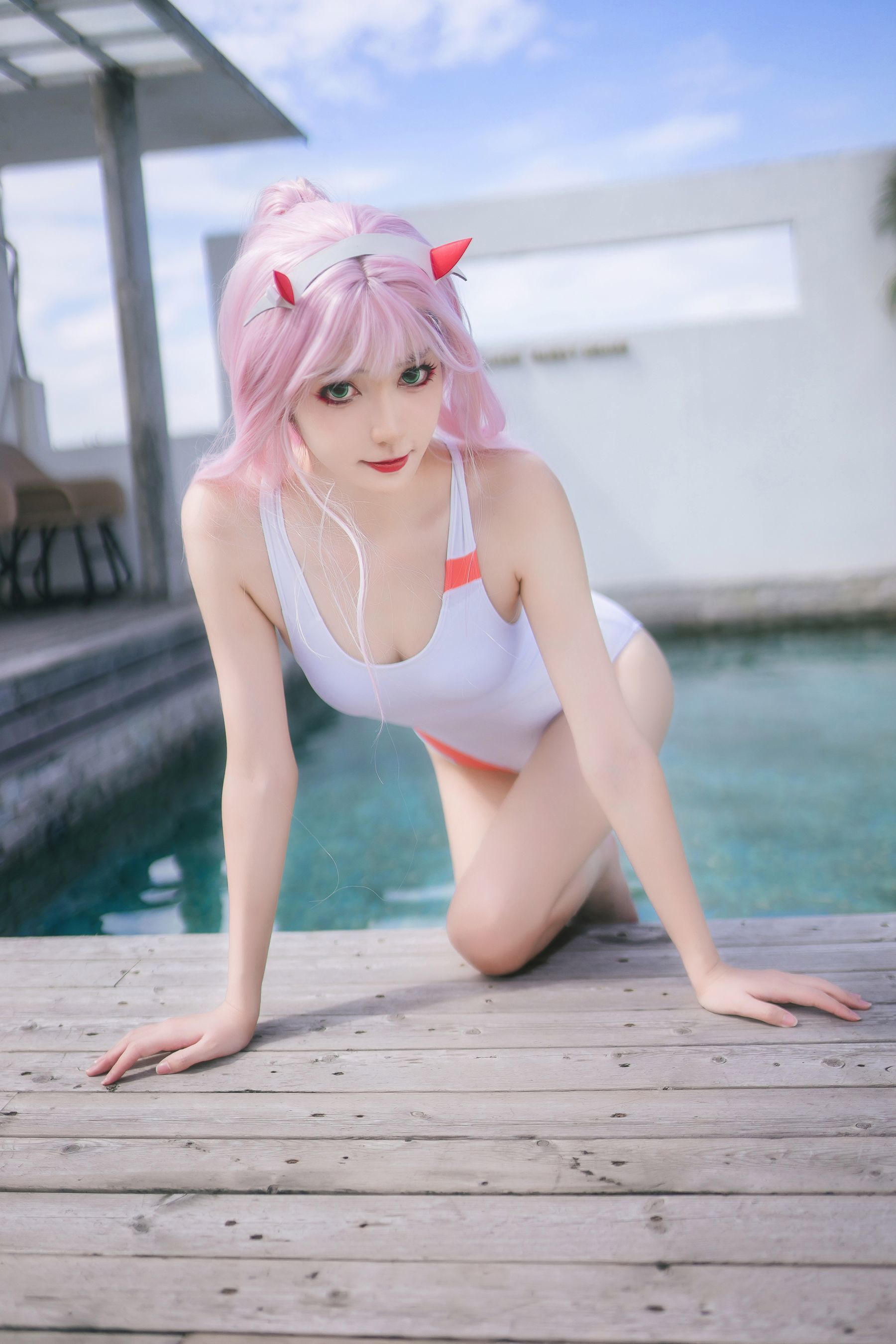  动漫博主南桃Momoko - 连体泳衣 第12张