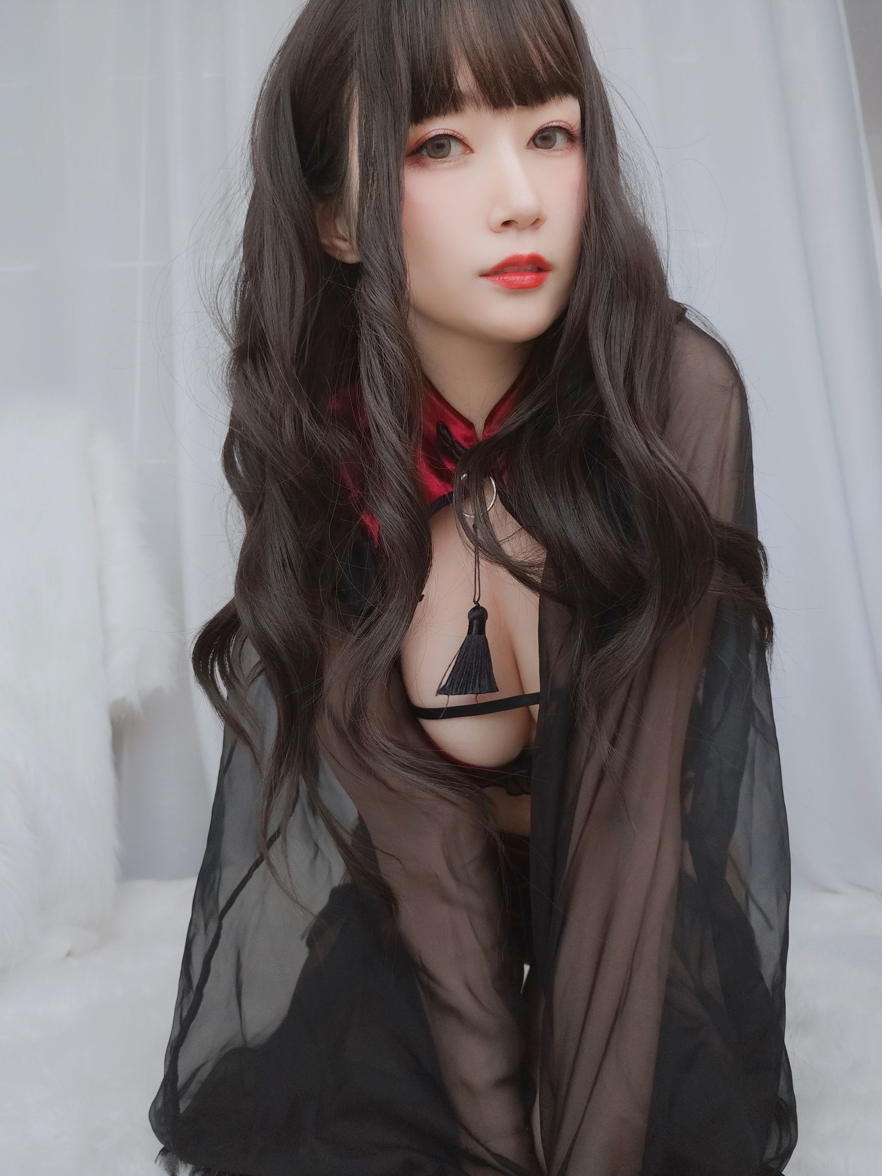  Coser小姐姐白银 - 红丝绒旗袍 第90张