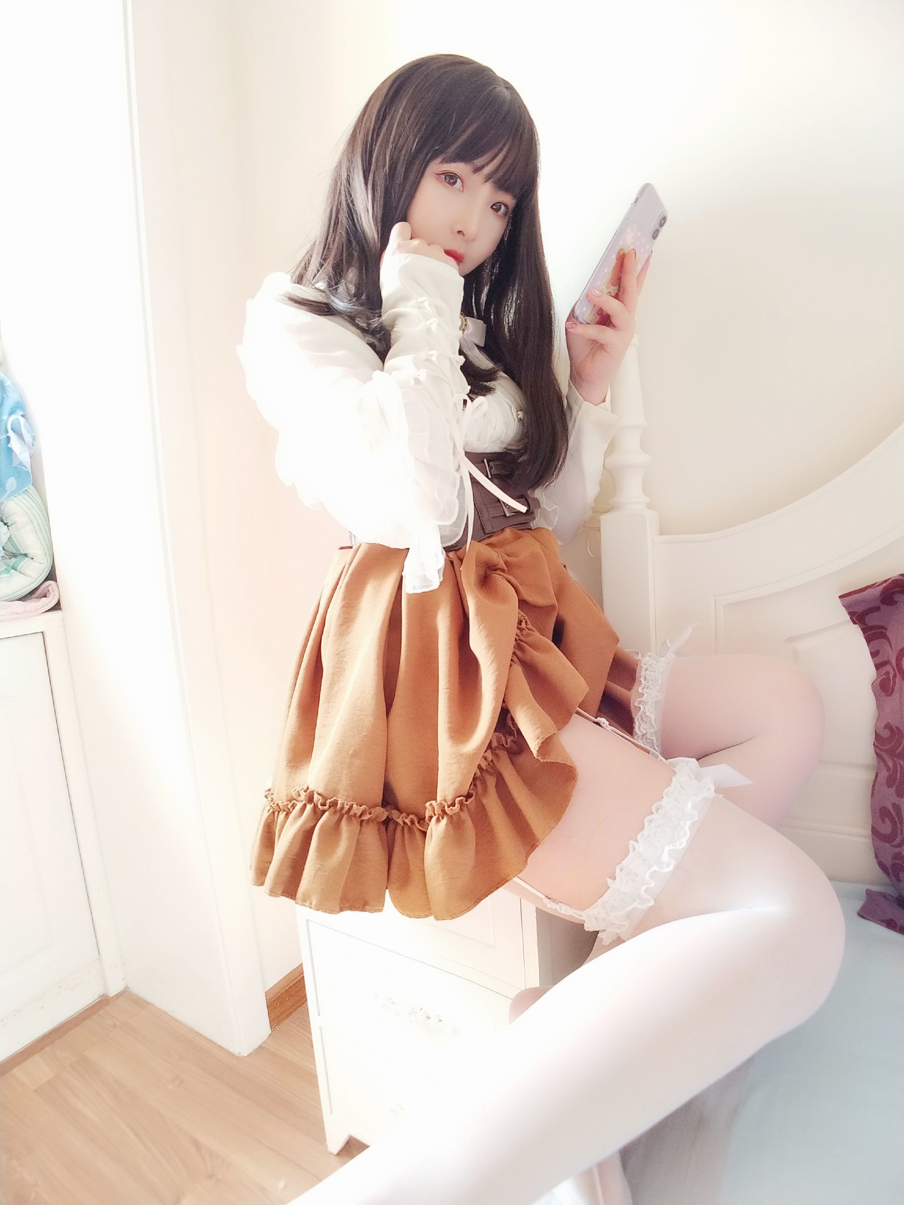  二次元美女古川kagura - 蕾丝长筒吊带丝袜 第31张