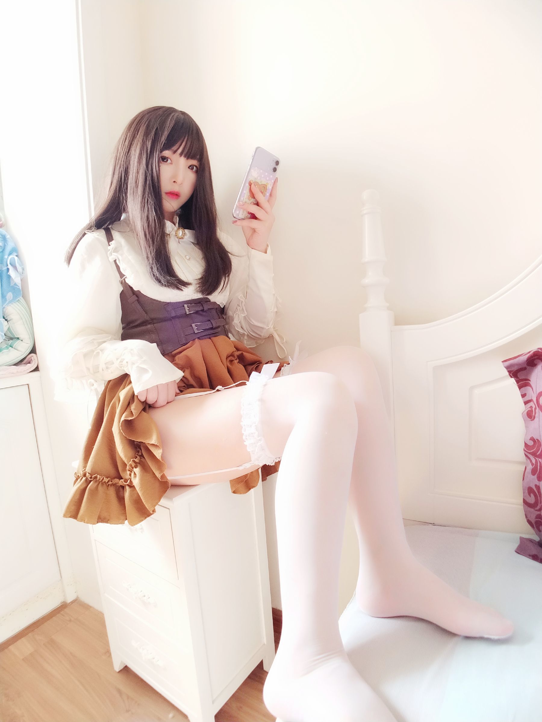  二次元美女古川kagura - 蕾丝长筒吊带丝袜 第33张