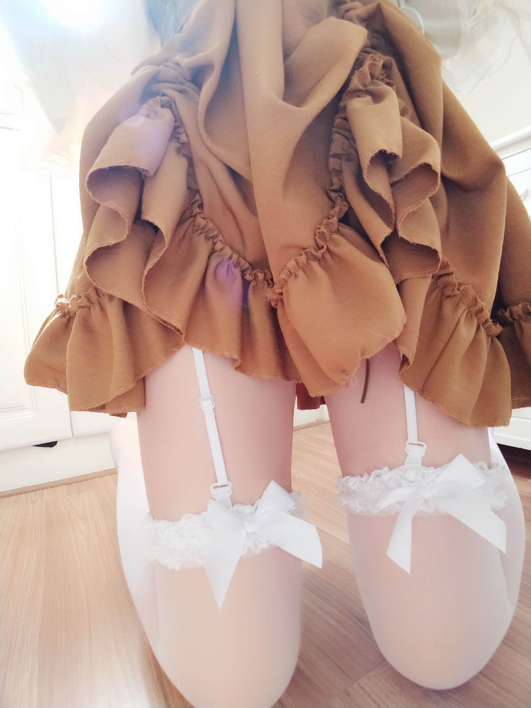  二次元美女古川kagura - 蕾丝长筒吊带丝袜 第16张