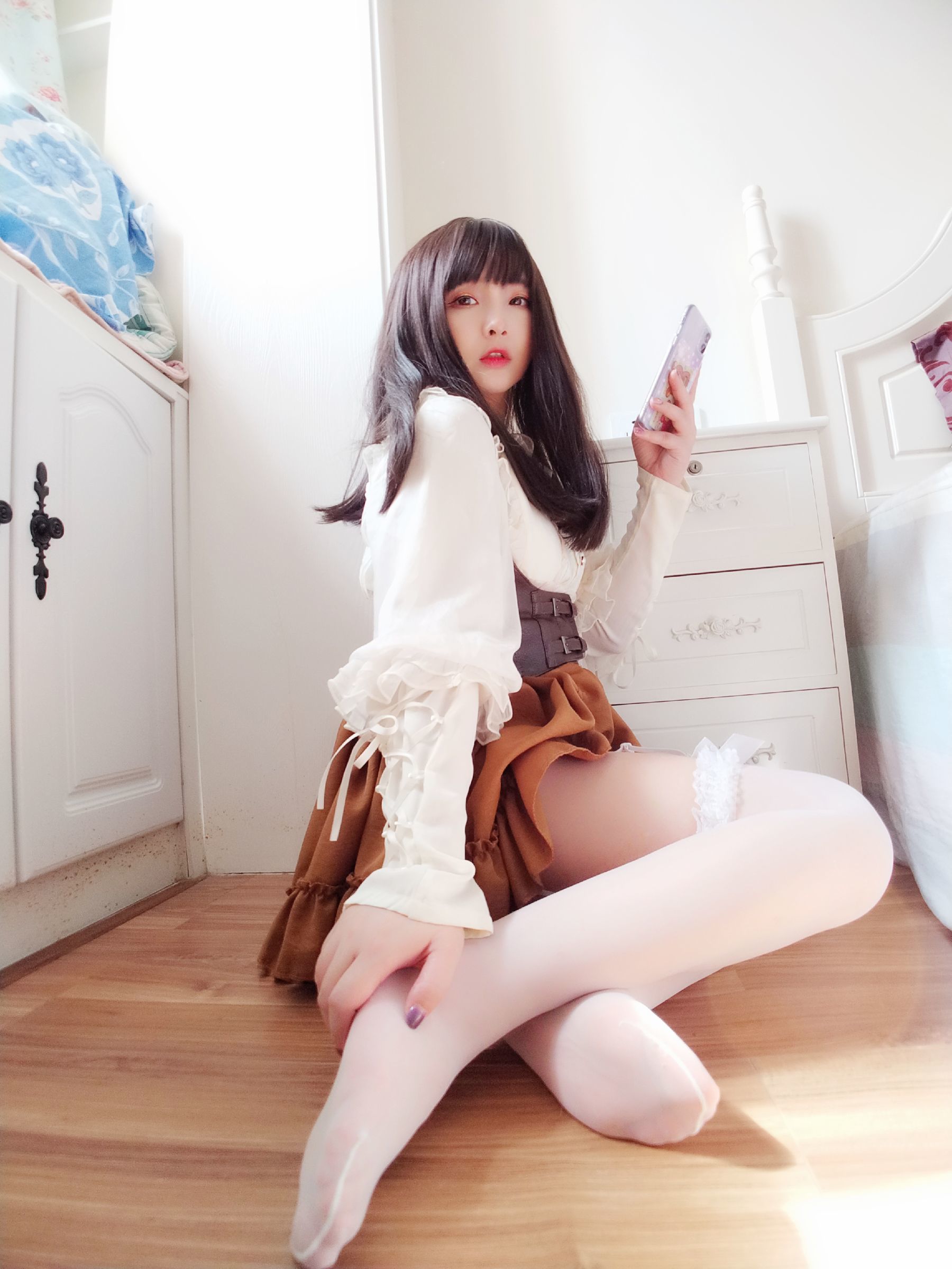  二次元美女古川kagura - 蕾丝长筒吊带丝袜 第28张