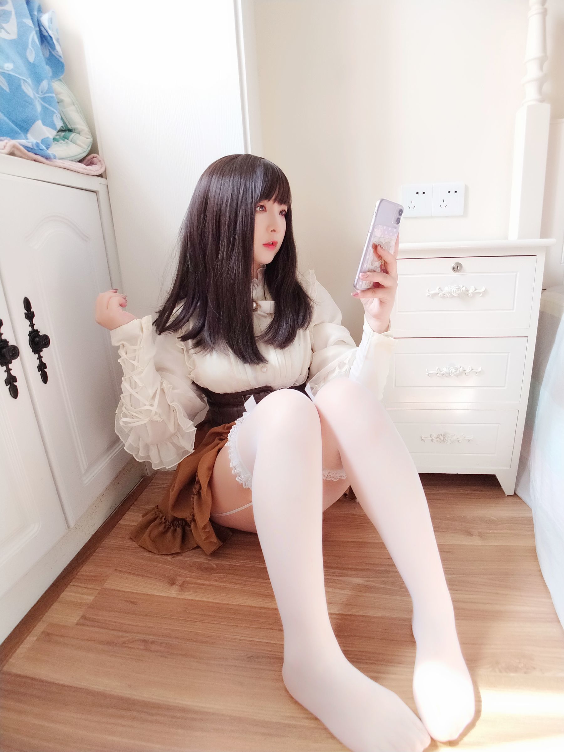  二次元美女古川kagura - 蕾丝长筒吊带丝袜 第39张