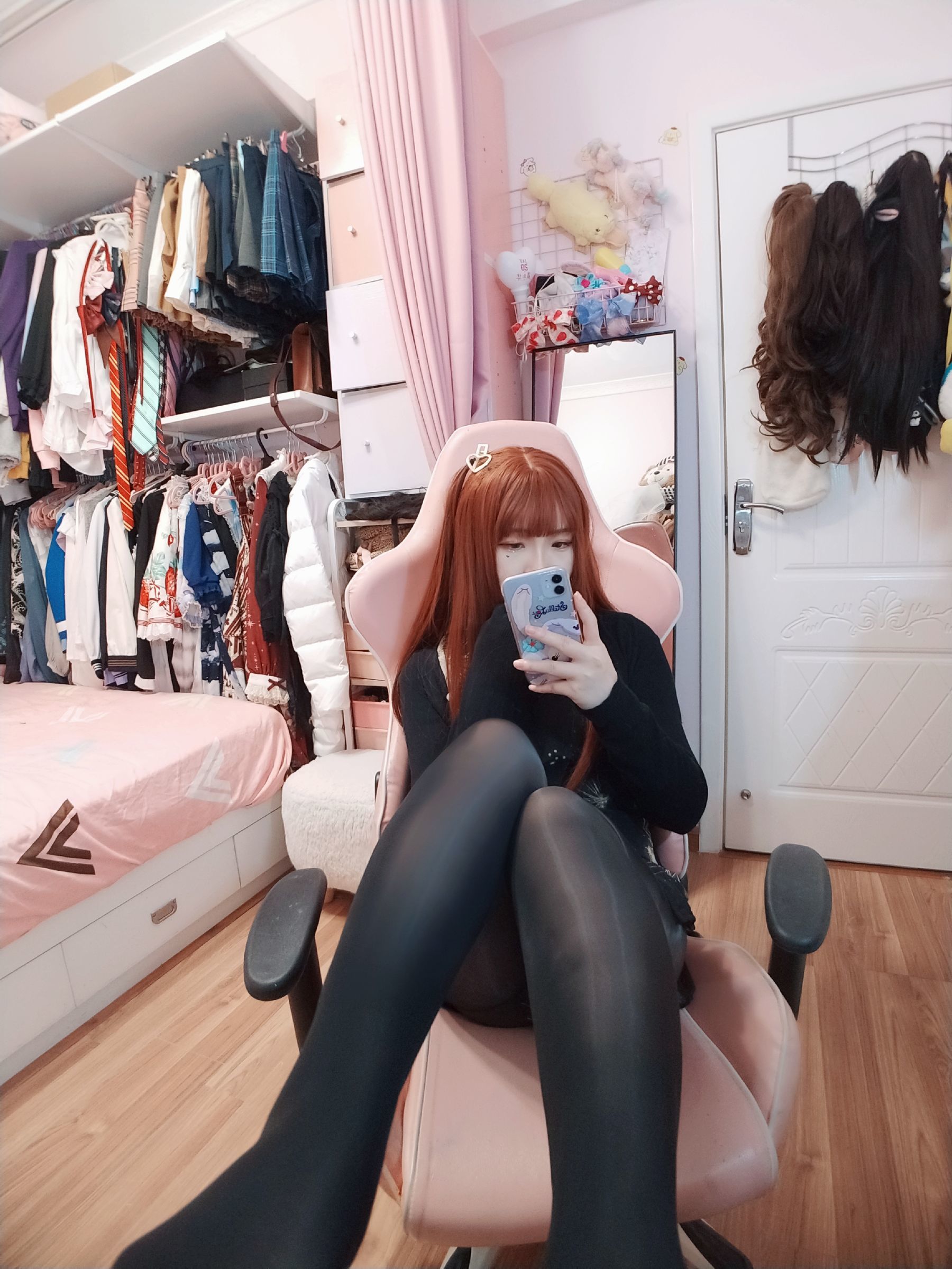  二次元美女古川kagura - 亮丝黑旗袍 第11张