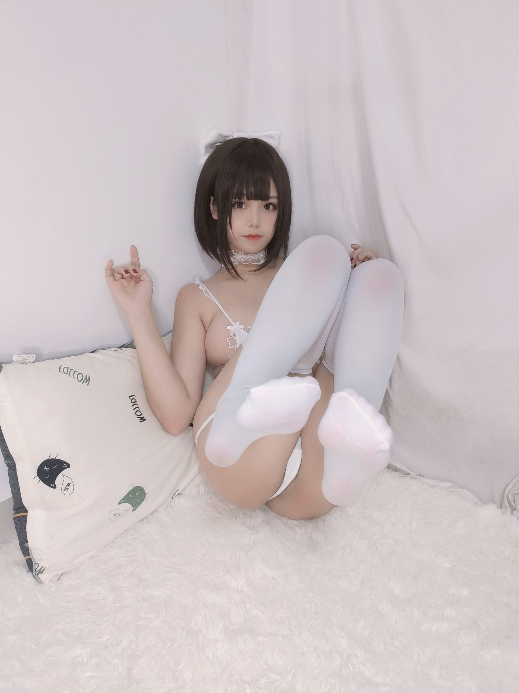  萌系小姐姐蜜汁猫裘 - 白色内衣 第29张