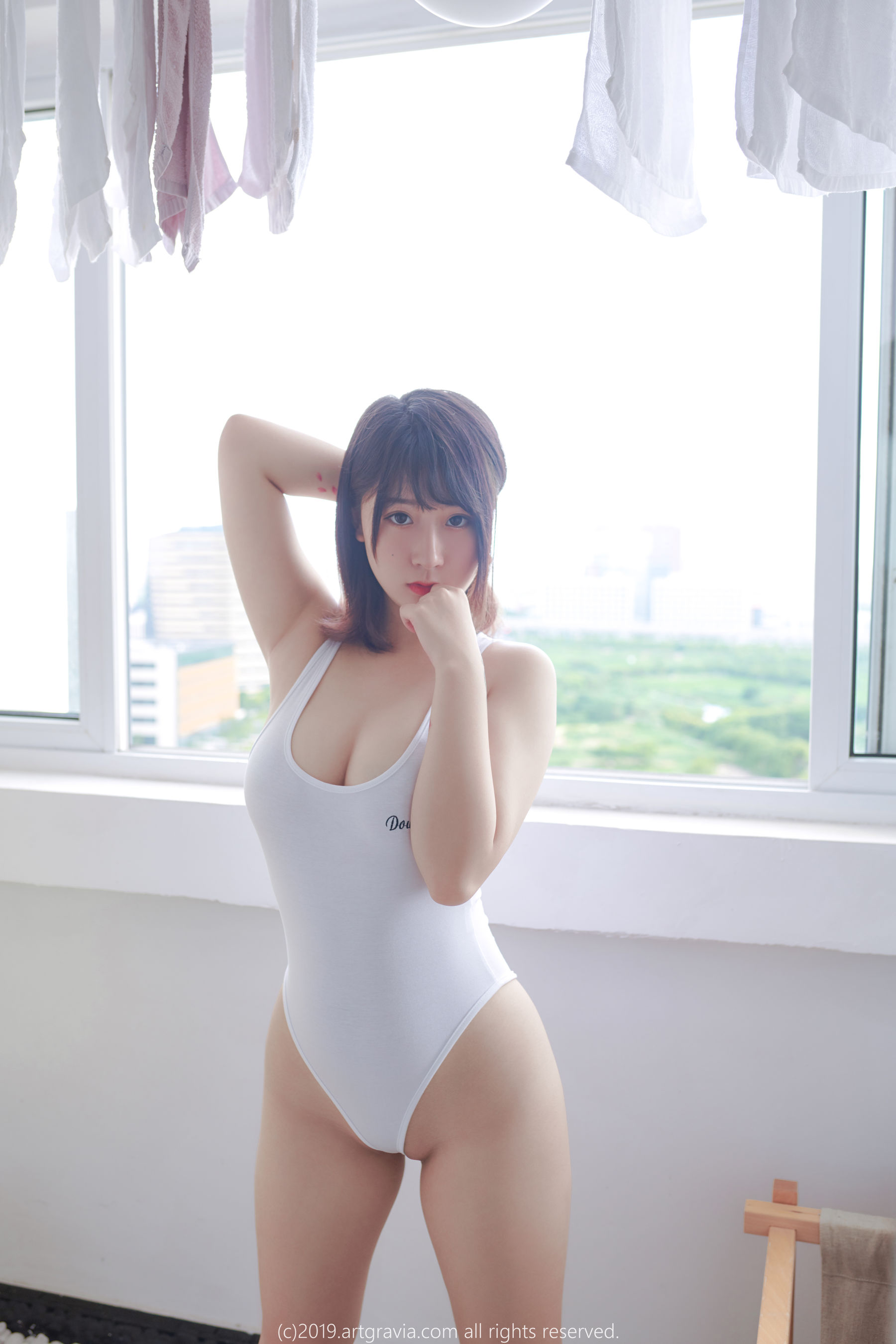 [ARTGRAVIA] 猫九酱Sakura 高叉连体衣&amp;齐逼小短裙  第17张