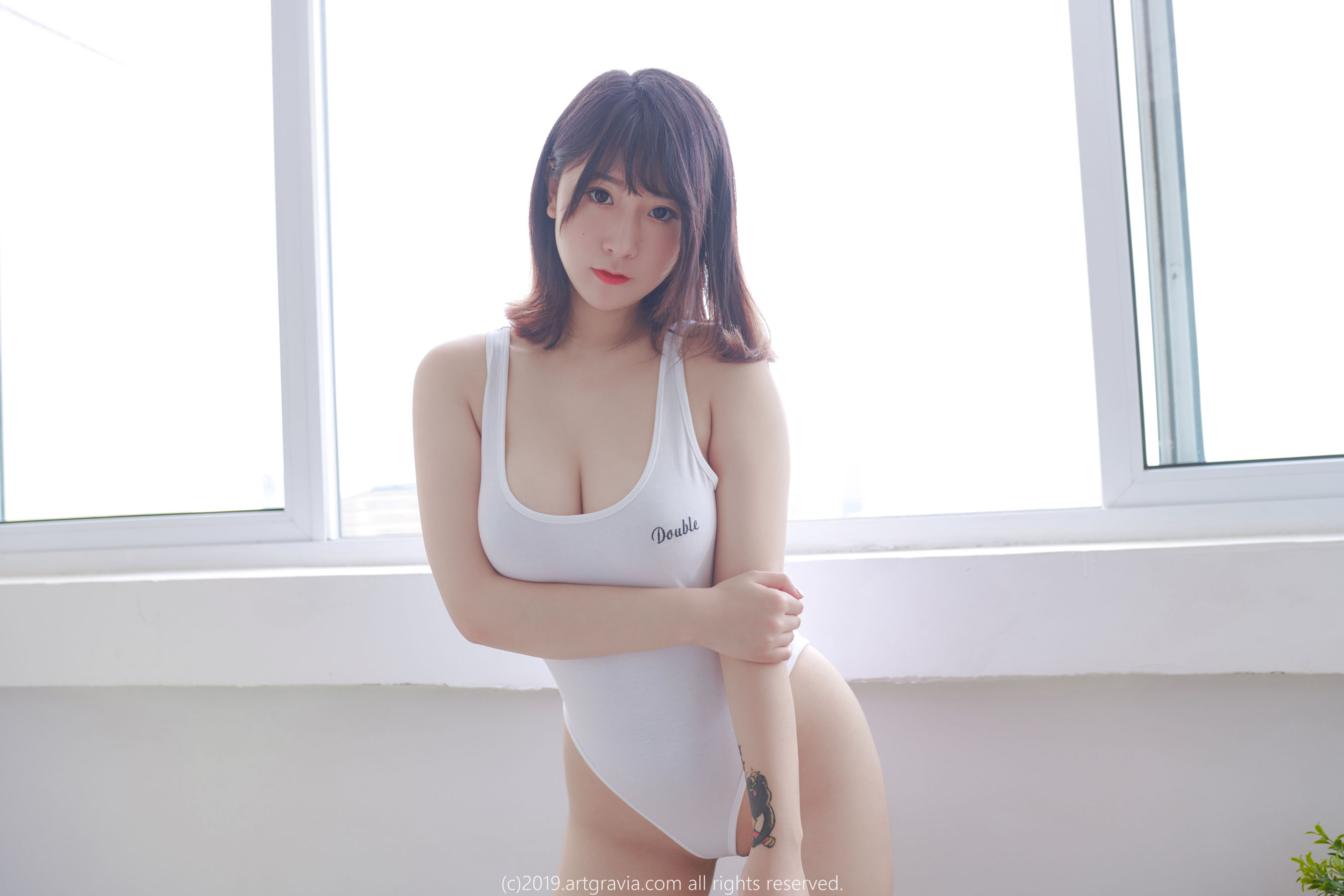 [ARTGRAVIA] 猫九酱Sakura 高叉连体衣&amp;齐逼小短裙  第3张