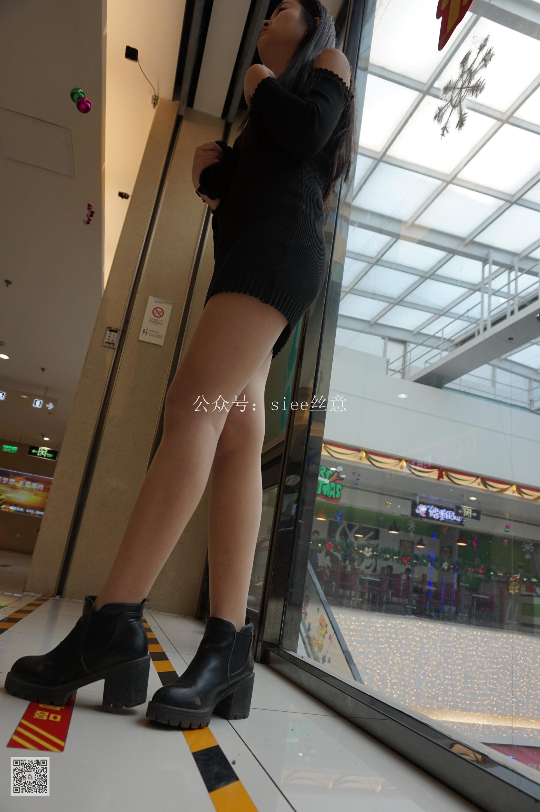 [丝意SIEE] 曦曦 黑色紧身裙配肉丝  第38张