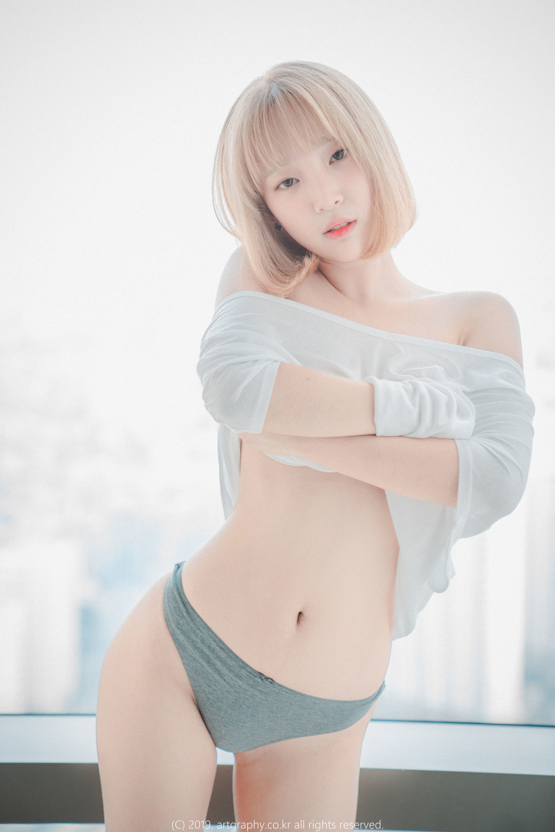 [ARTGRAVIA] VOL.062 巨乳少女姜仁卿 - 丁字裤 T恤衫 网袜兔女郎  第10张