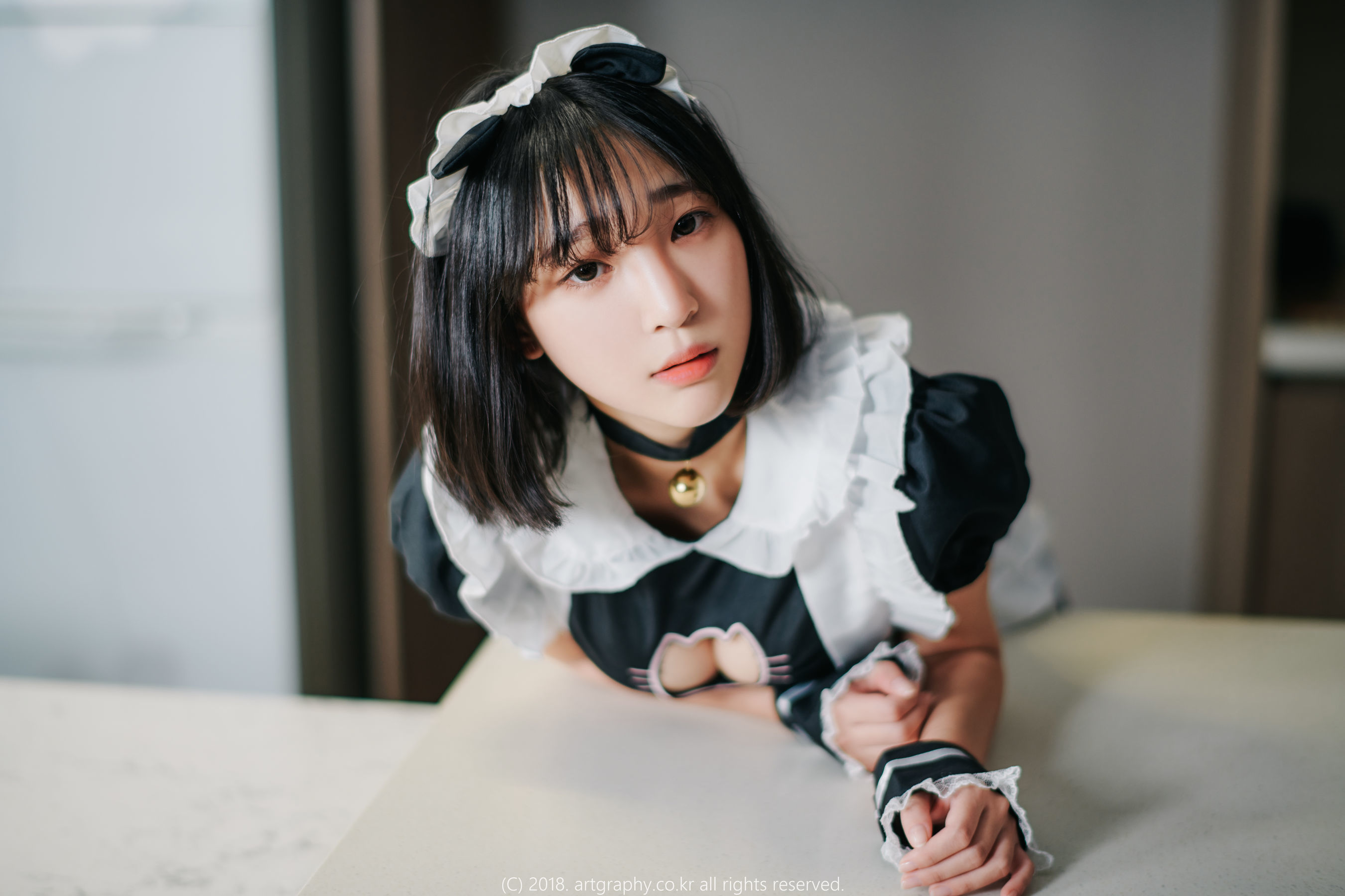 [ARTGRAVIA] VOL.042 巨乳少女姜仁卿 - 黑丝制服 女仆诱惑  第15张