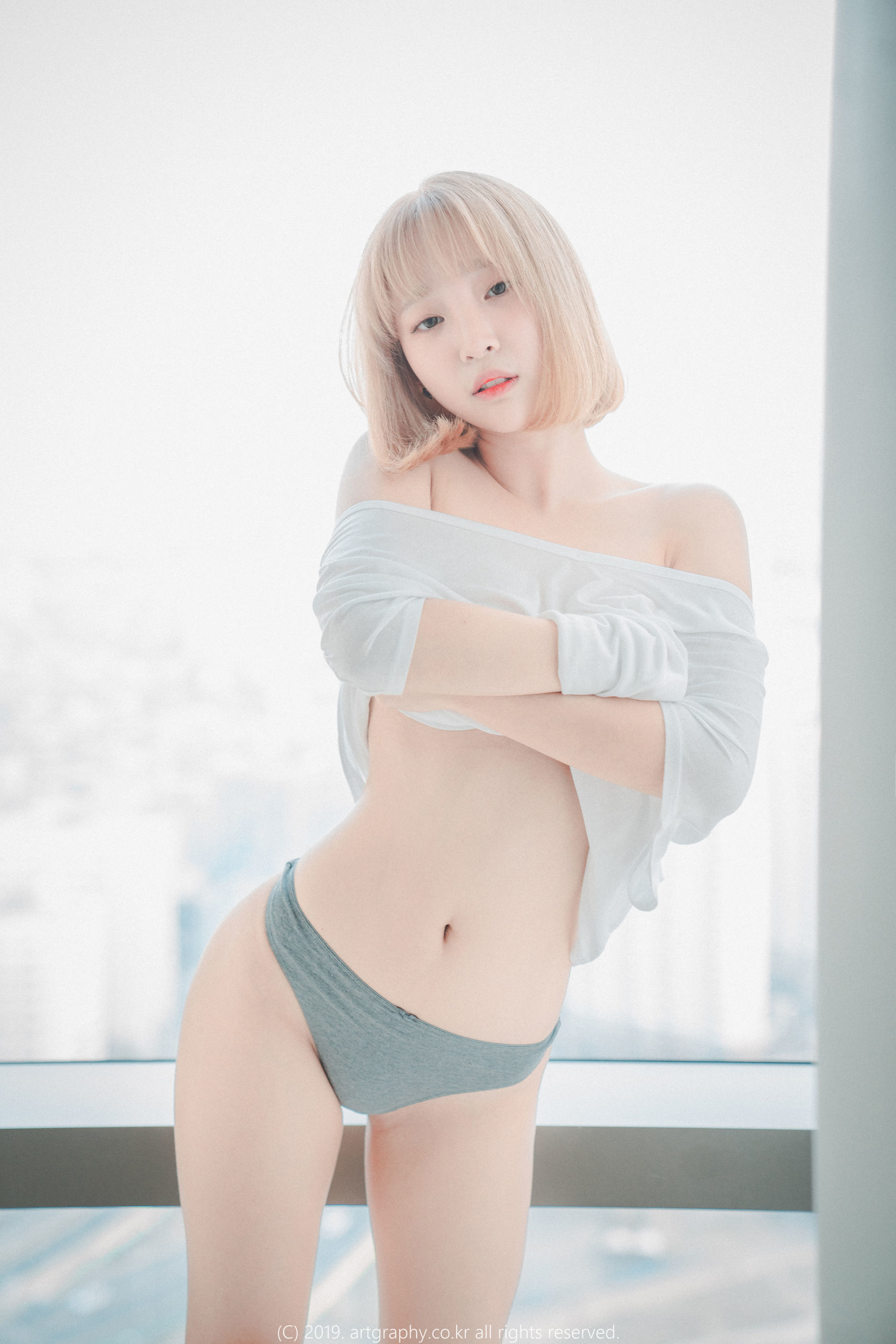 [ARTGRAVIA] VOL.062 巨乳少女姜仁卿 - 丁字裤 T恤衫 网袜兔女郎  第11张