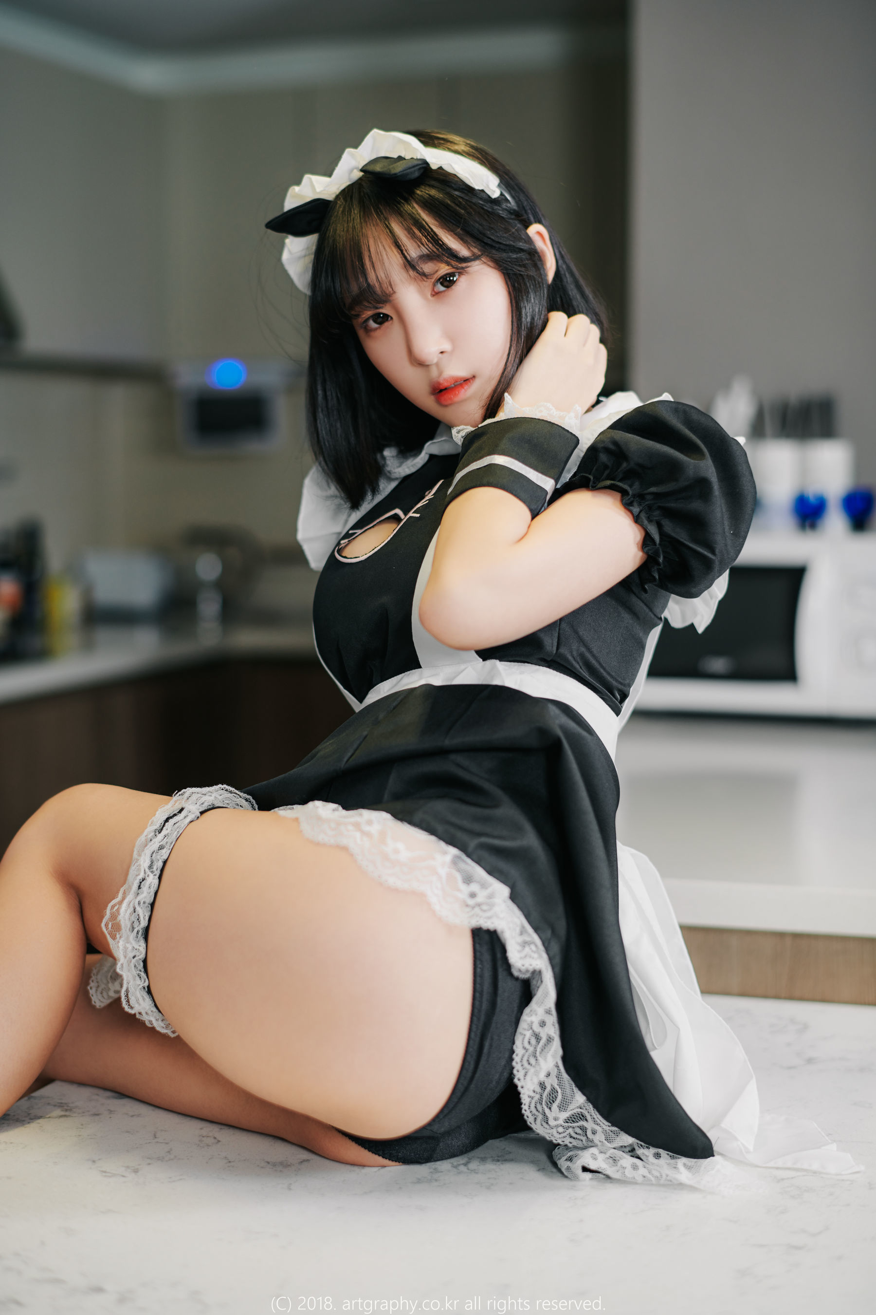 [ARTGRAVIA] VOL.042 巨乳少女姜仁卿 - 黑丝制服 女仆诱惑  第16张