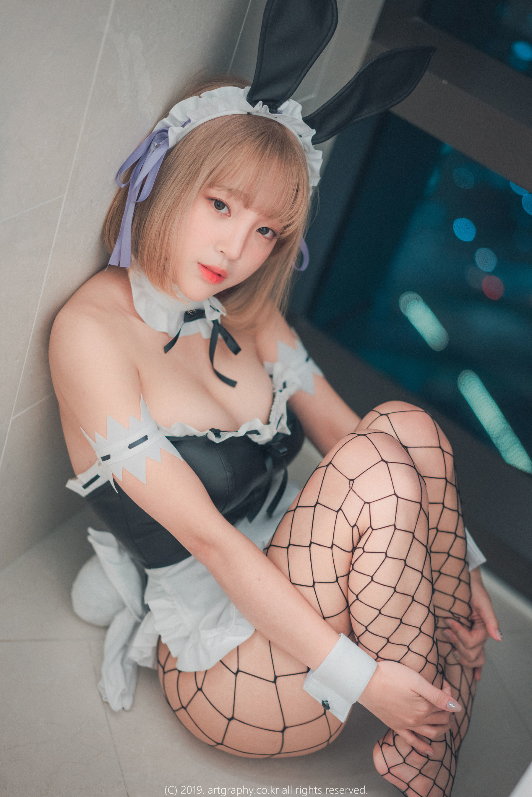 [ARTGRAVIA] VOL.062 巨乳少女姜仁卿 - 丁字裤 T恤衫 网袜兔女郎  第11张