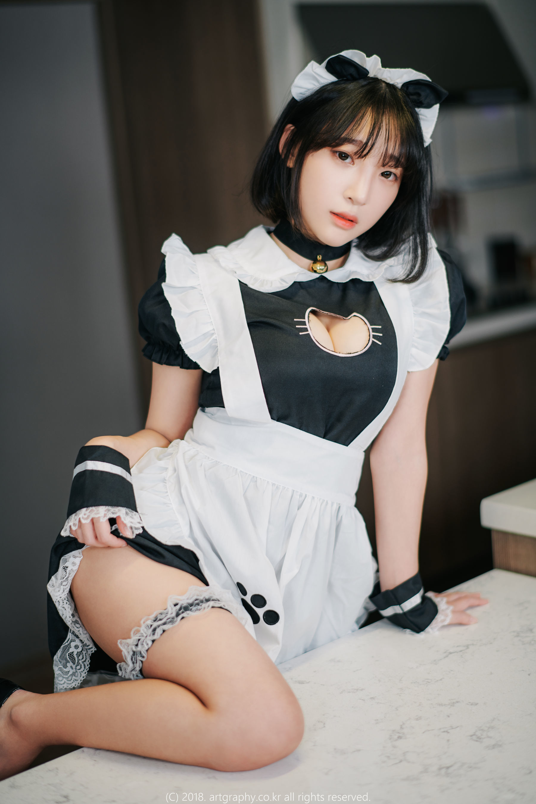 [ARTGRAVIA] VOL.042 巨乳少女姜仁卿 - 黑丝制服 女仆诱惑  第15张