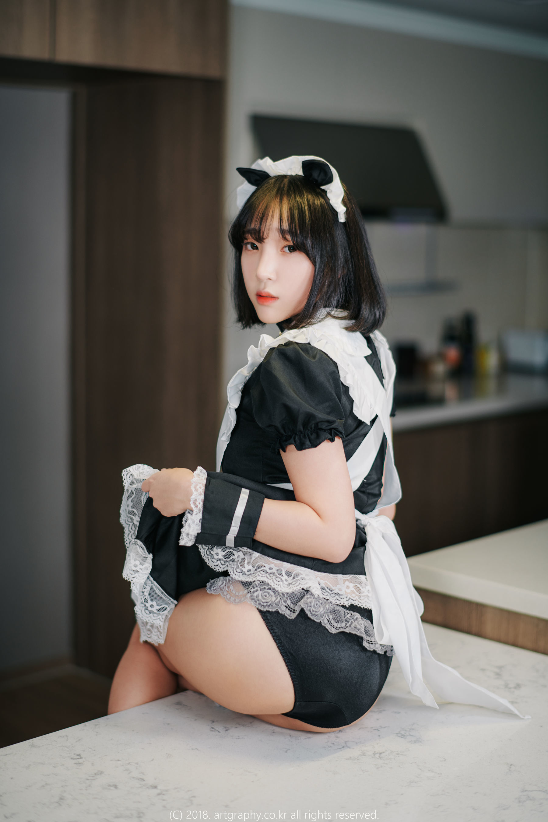 [ARTGRAVIA] VOL.042 巨乳少女姜仁卿 - 黑丝制服 女仆诱惑  第15张