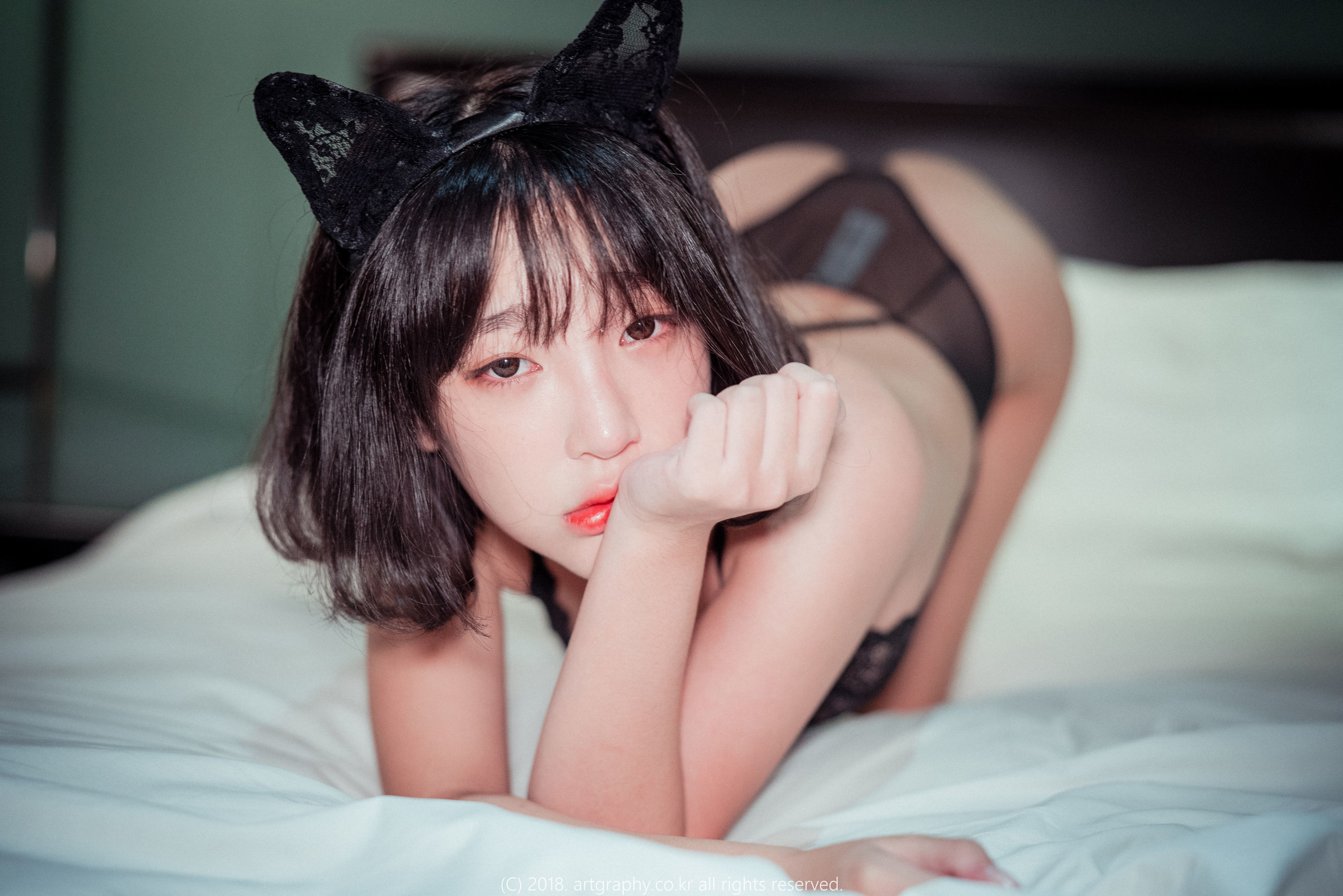[ARTGRAVIA] VOL.034 巨乳少女姜仁卿 - 蕾丝猫女  第3张