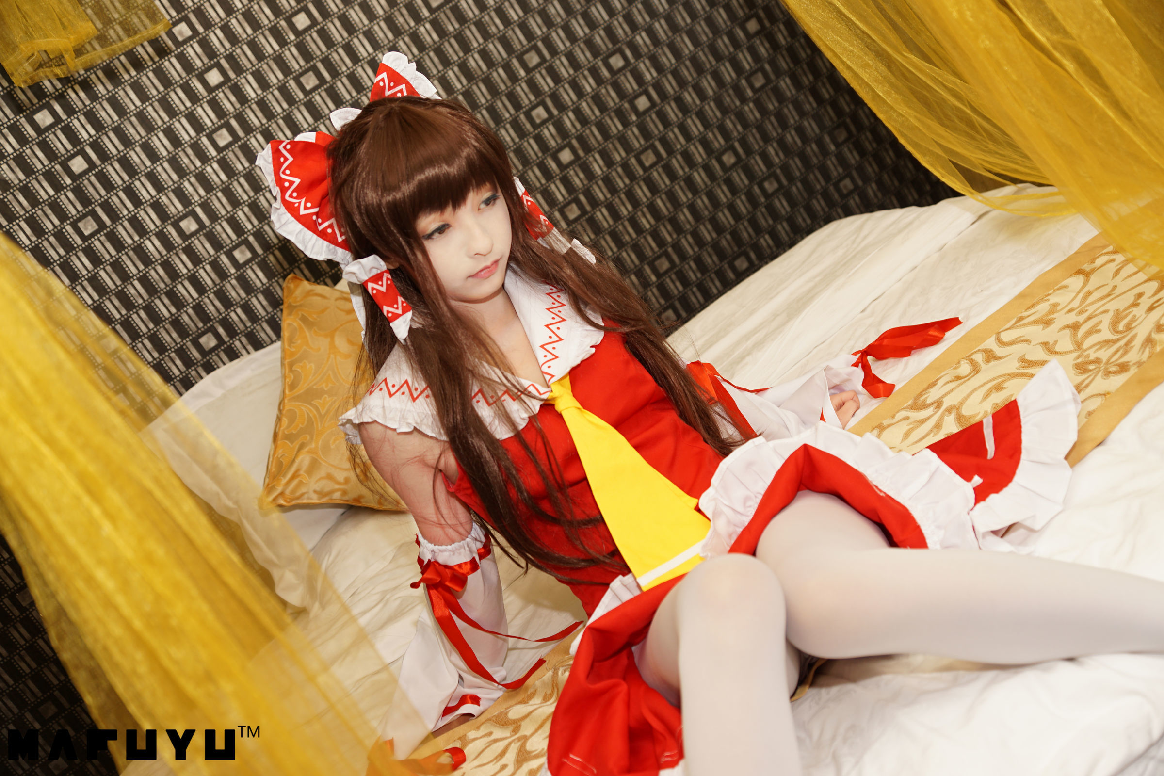  神楽板真冬 COS Reimu猫娘系列套图 第3张