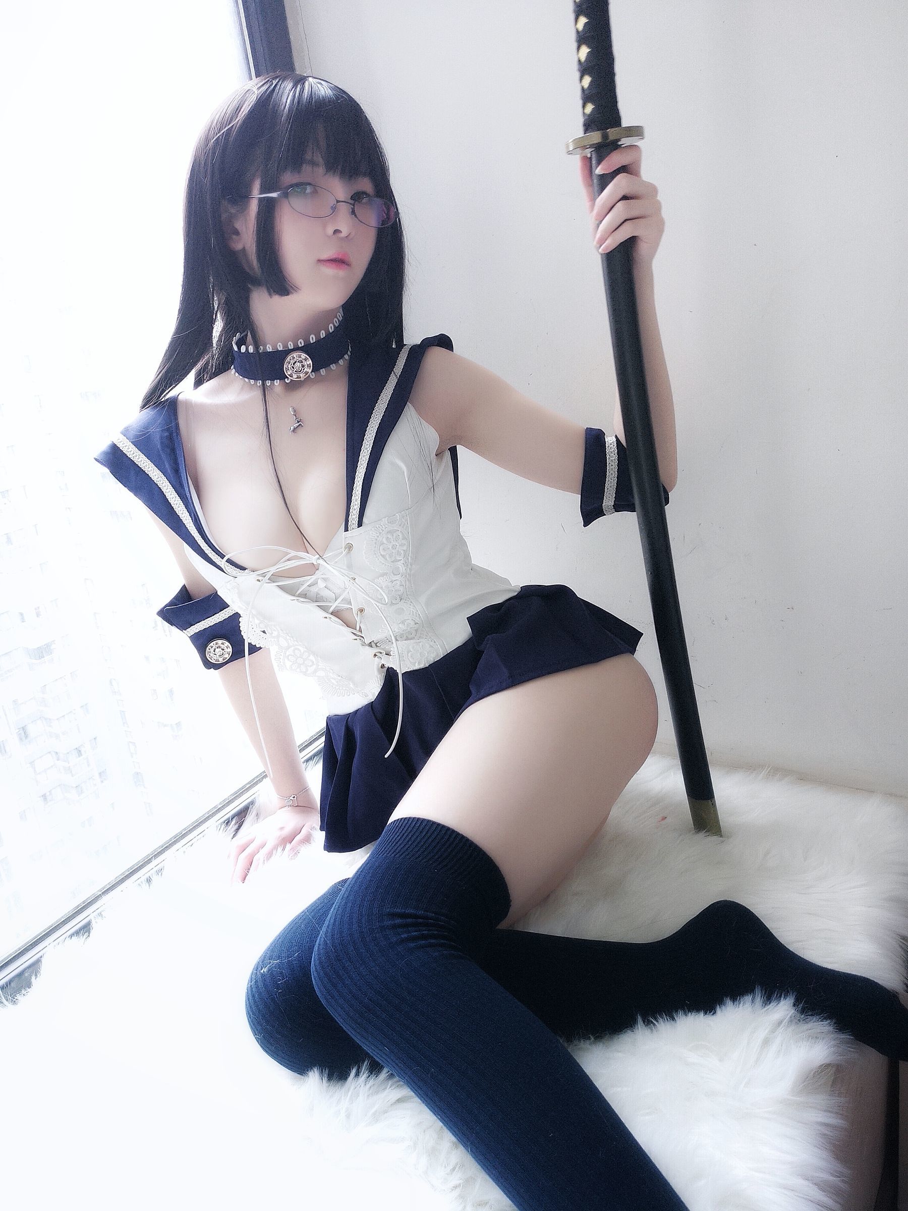 [萝莉COS] 一小央泽 - 武士刀与水手服  第3张