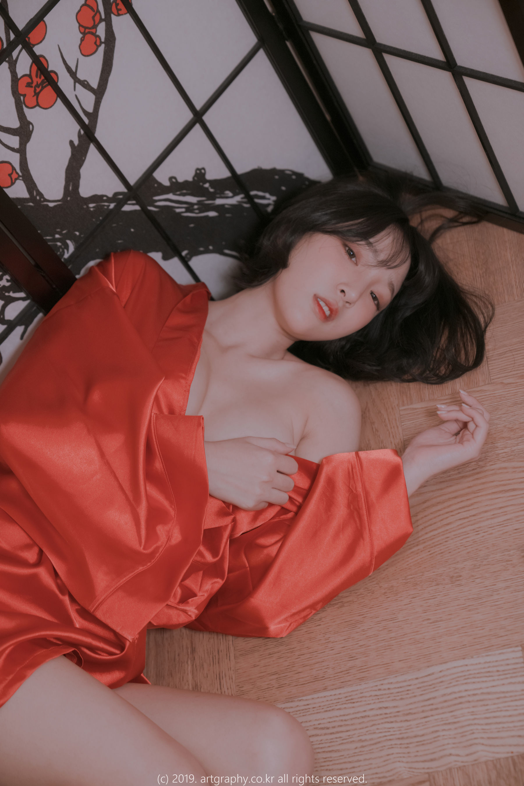 [ARTGRAVIA] VOL.069 巨乳少女姜仁卿 - 透视睡衣 古典红色睡袍  第37张
