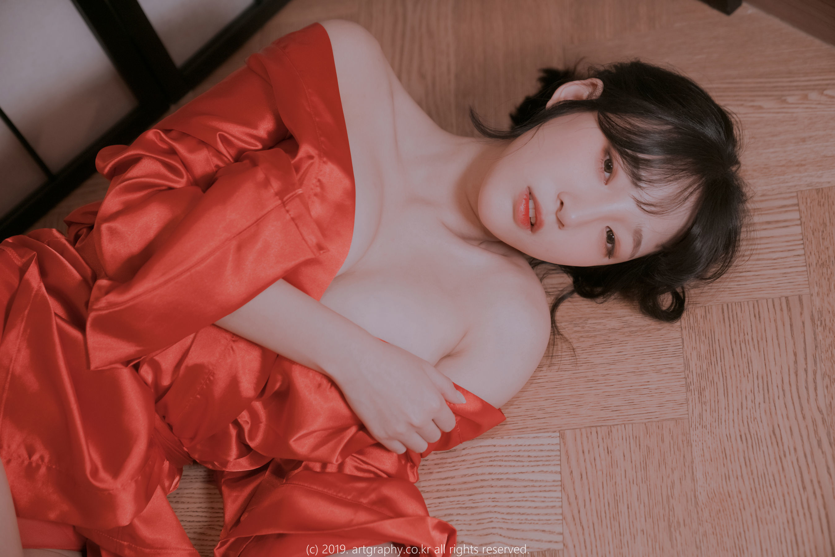 [ARTGRAVIA] VOL.069 巨乳少女姜仁卿 - 透视睡衣 古典红色睡袍  第8张