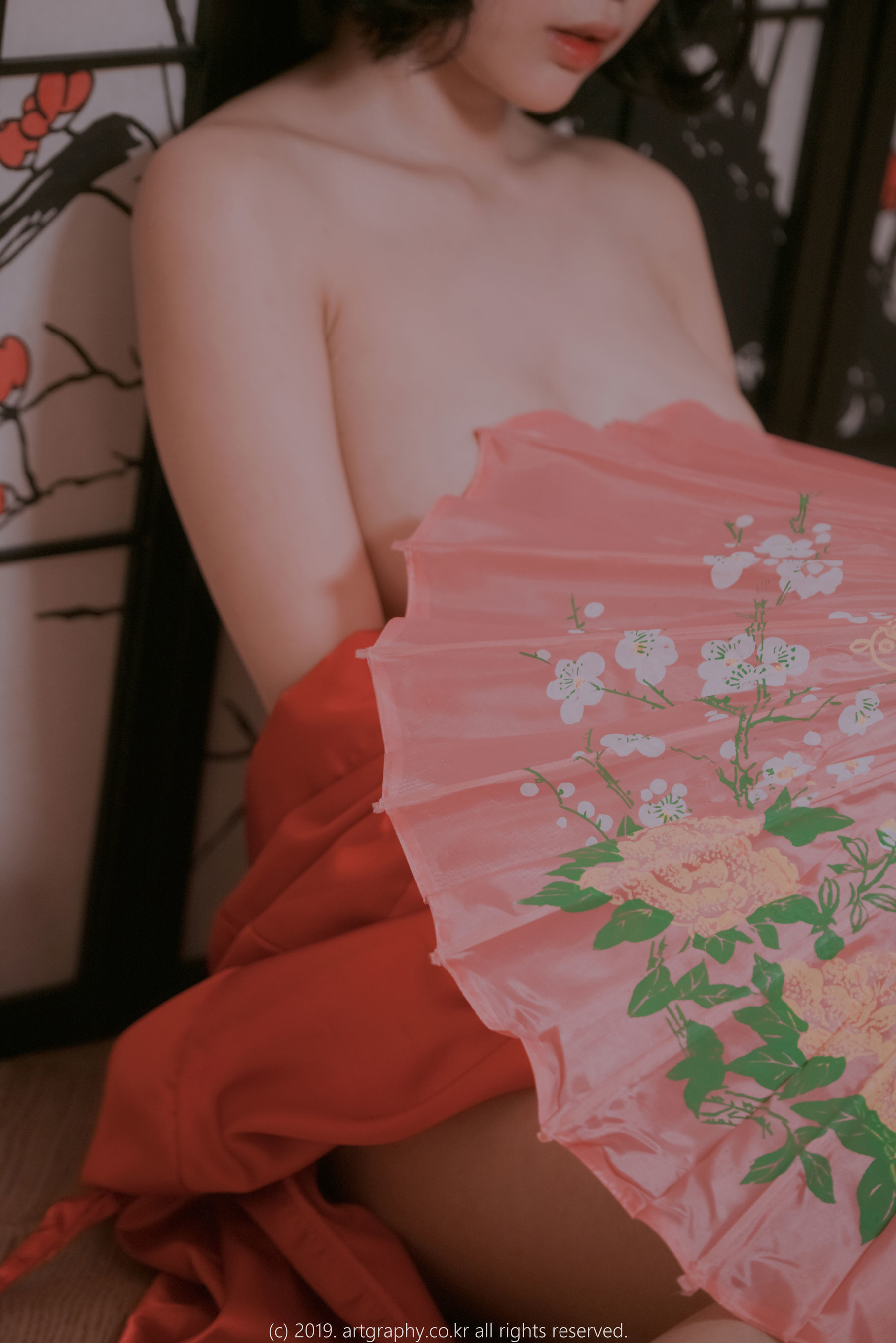 [ARTGRAVIA] VOL.069 巨乳少女姜仁卿 - 透视睡衣 古典红色睡袍  第49张