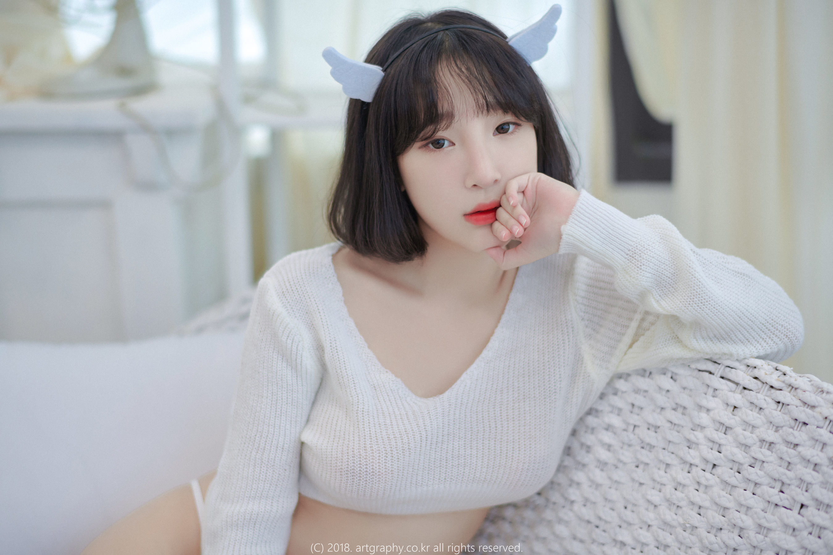[ARTGRAVIA] VOL.039 巨乳少女姜仁卿 - 白猫少女 奶牛尤物  第5张