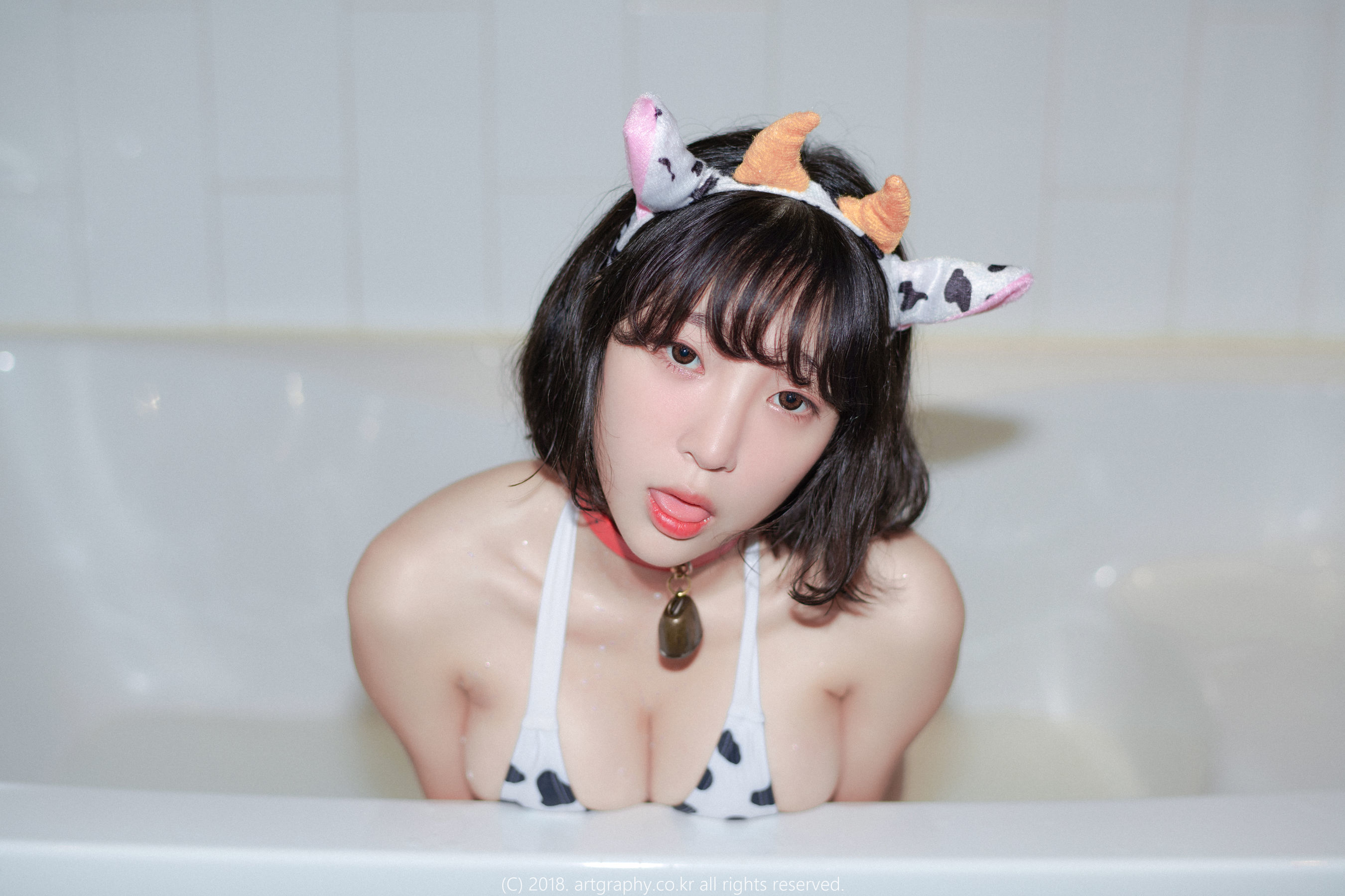 [ARTGRAVIA] VOL.039 巨乳少女姜仁卿 - 白猫少女 奶牛尤物  第8张