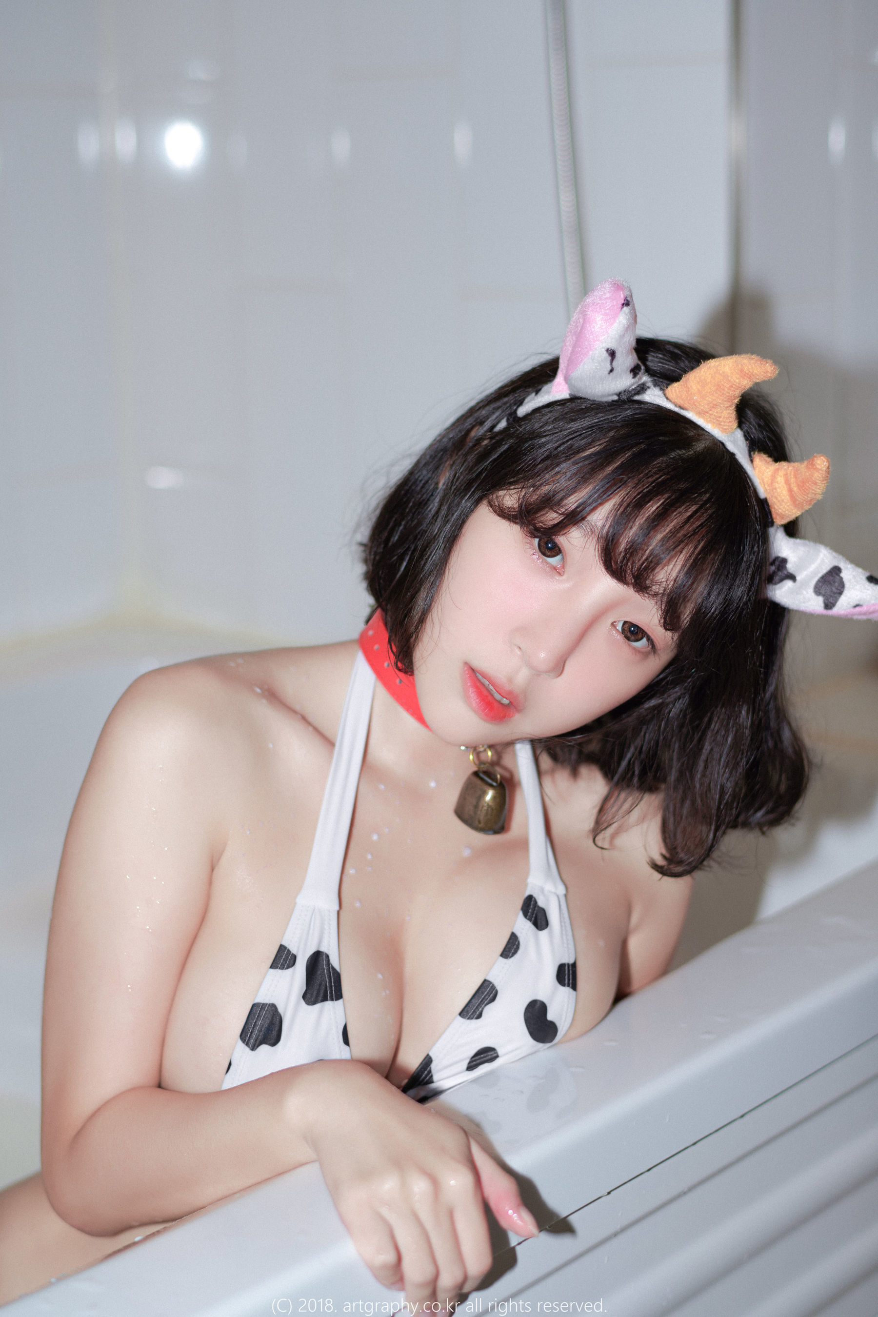 [ARTGRAVIA] VOL.039 巨乳少女姜仁卿 - 白猫少女 奶牛尤物  第9张