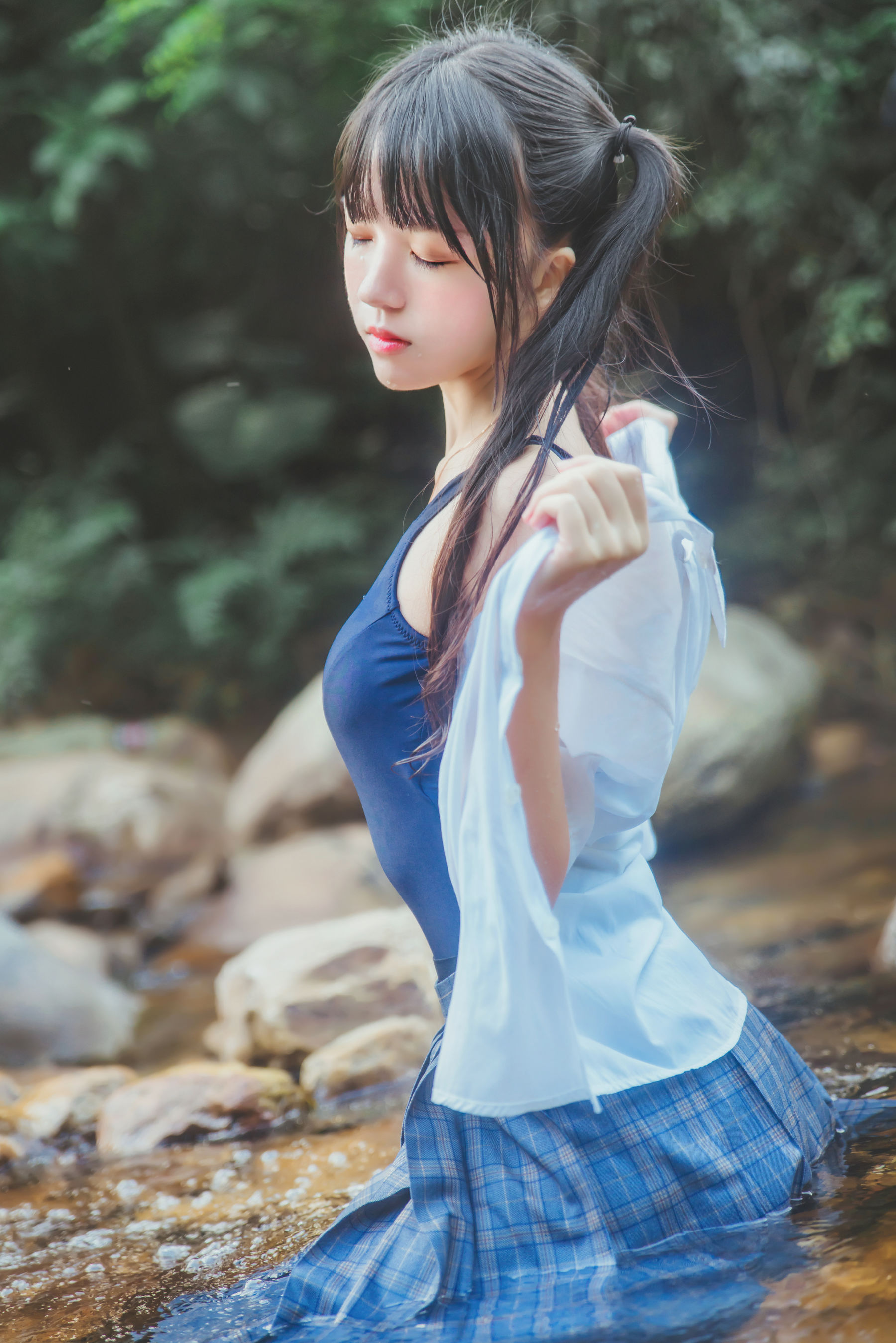  桜桃喵《校服少女COSPLAY湿身系列》 第44张