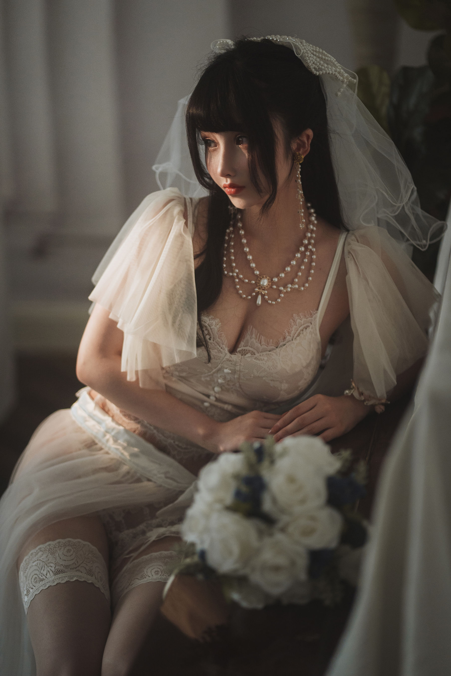  COS福利rioko凉凉子 - 透明婚纱 第12张