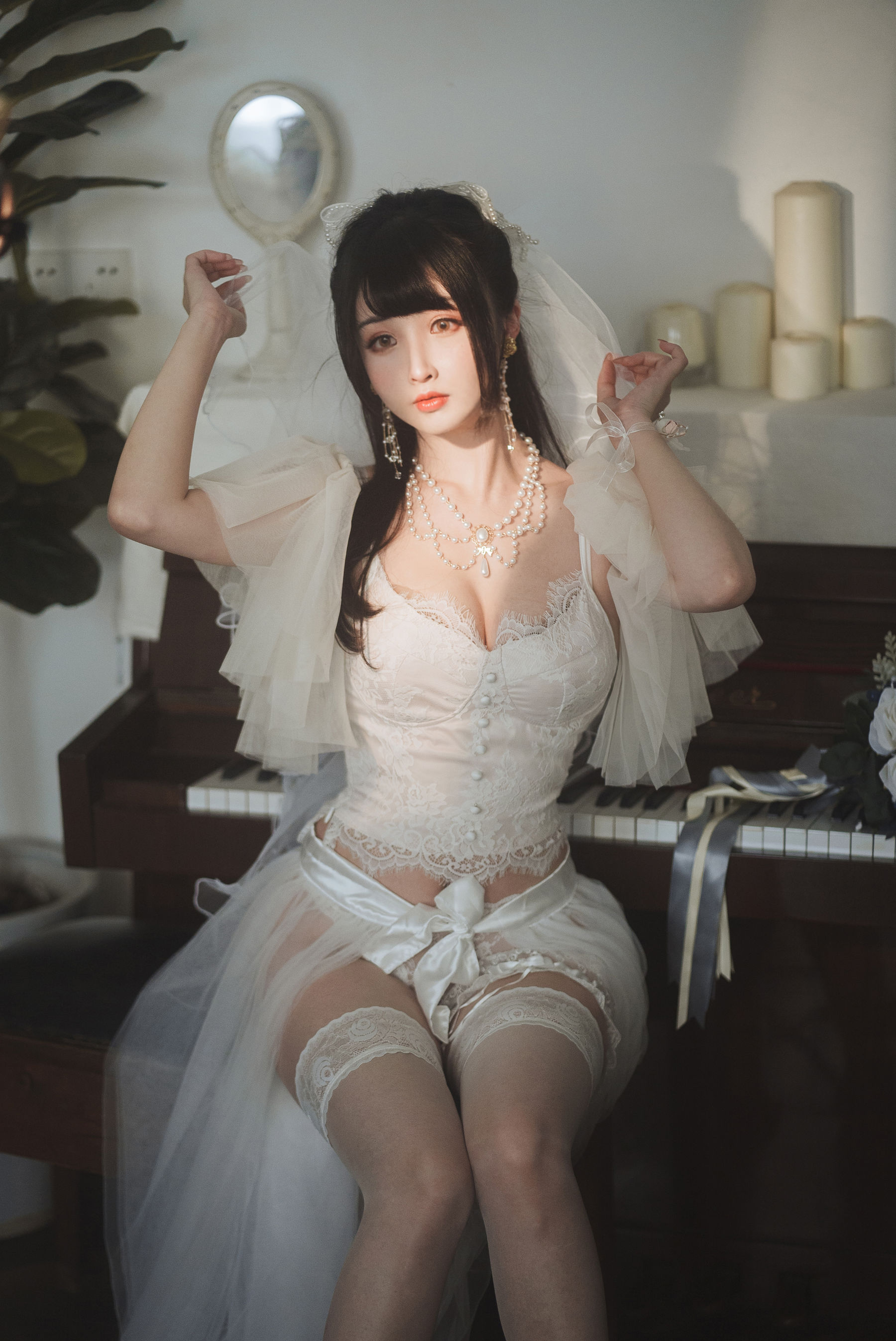  COS福利rioko凉凉子 - 透明婚纱 第11张