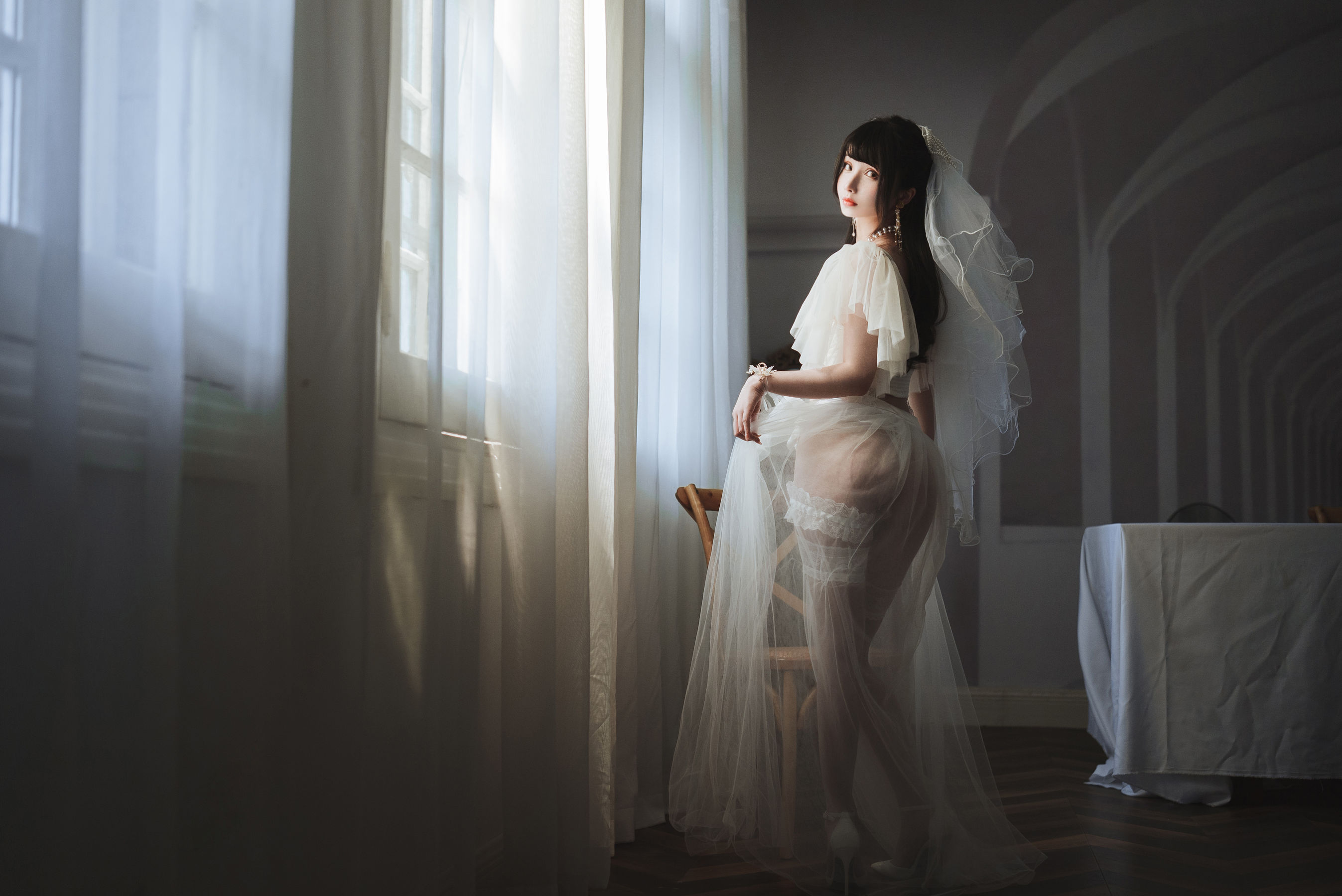  COS福利rioko凉凉子 - 透明婚纱 第19张