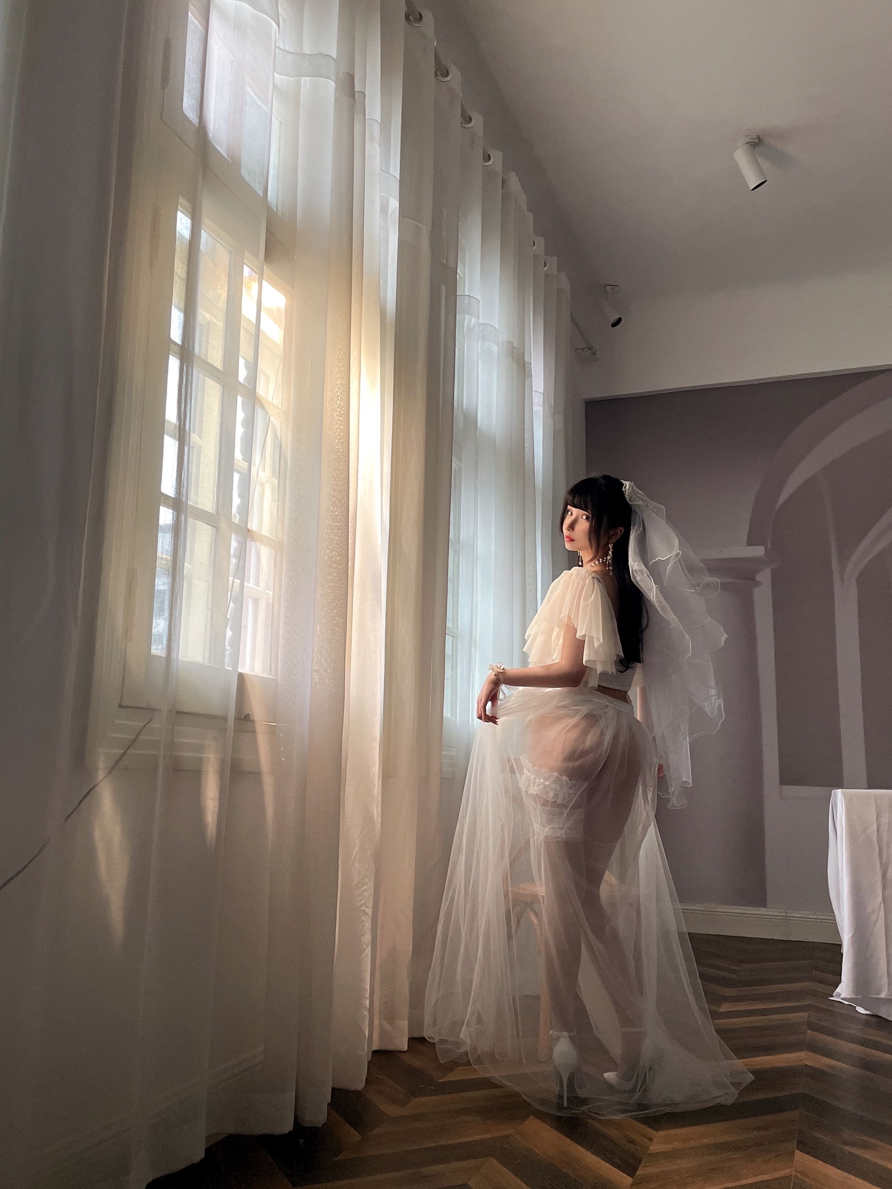  COS福利rioko凉凉子 - 透明婚纱 第33张