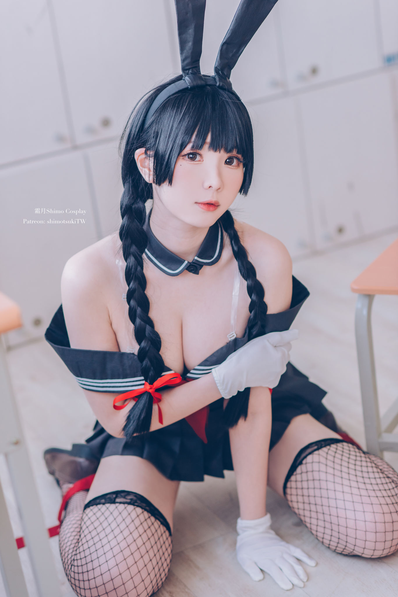  微博妹纸霜月shimo - 卯月桃子 水手服兔女郎 第21张