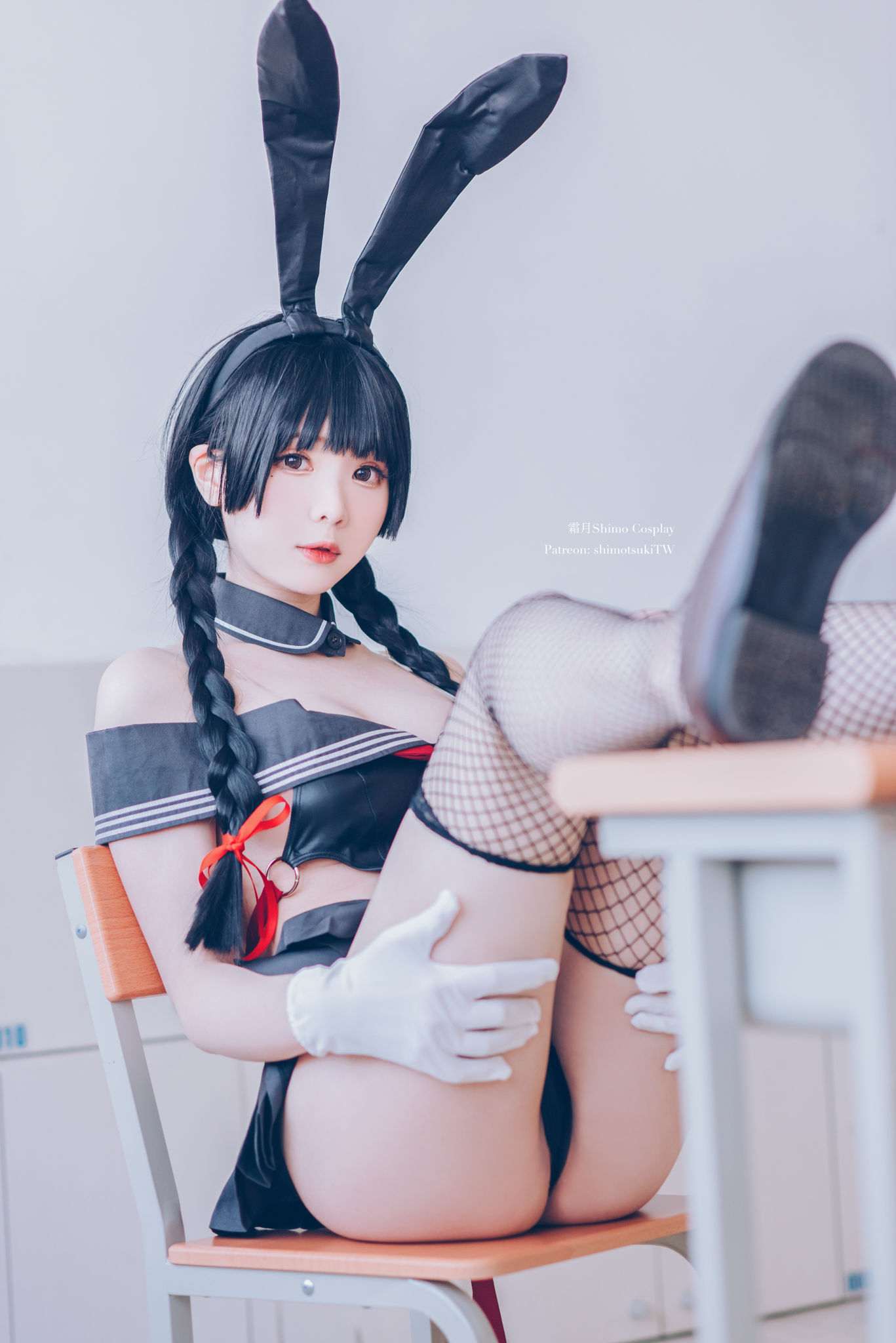  微博妹纸霜月shimo - 卯月桃子 水手服兔女郎 第13张