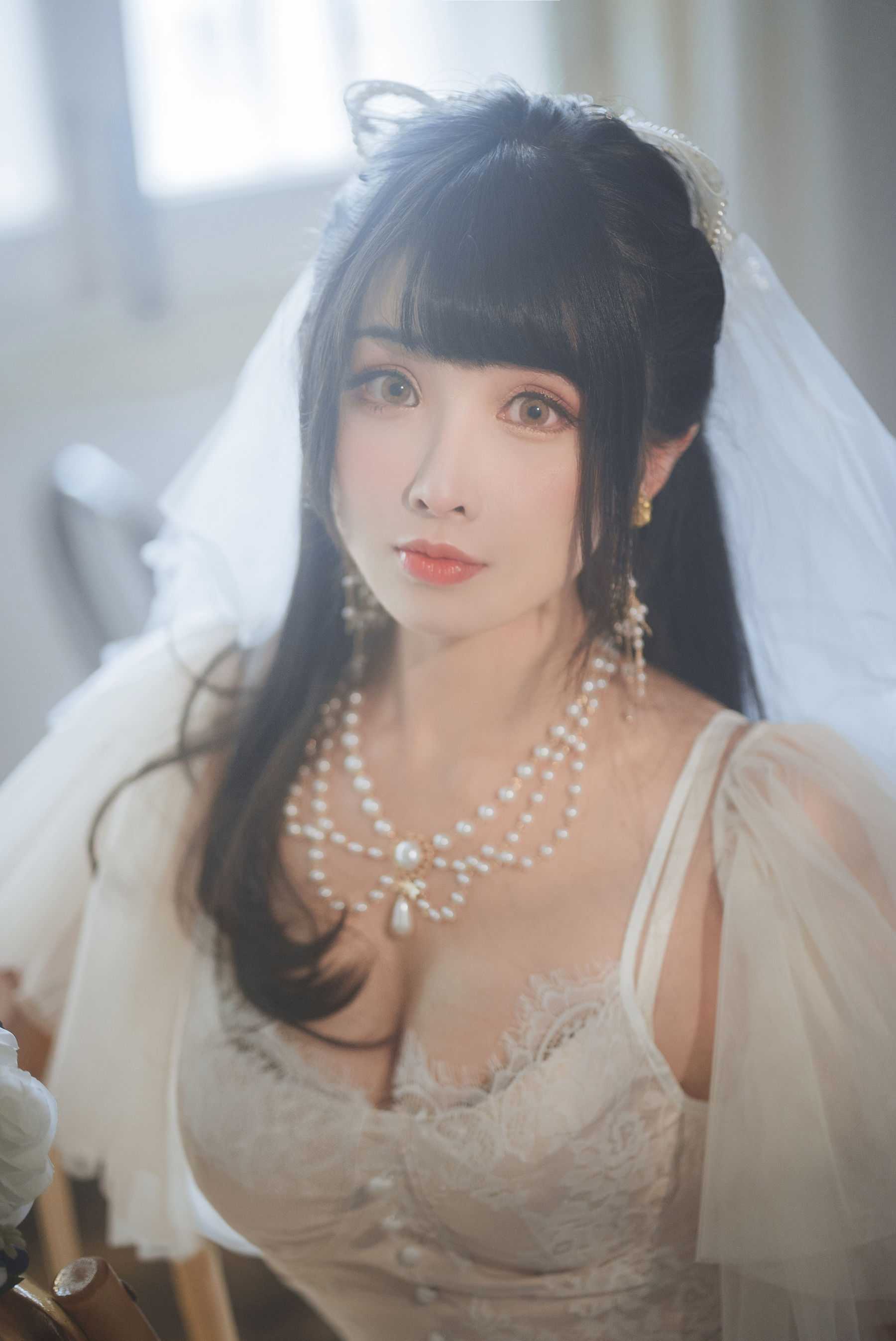  COS福利rioko凉凉子 - 透明婚纱 第1张