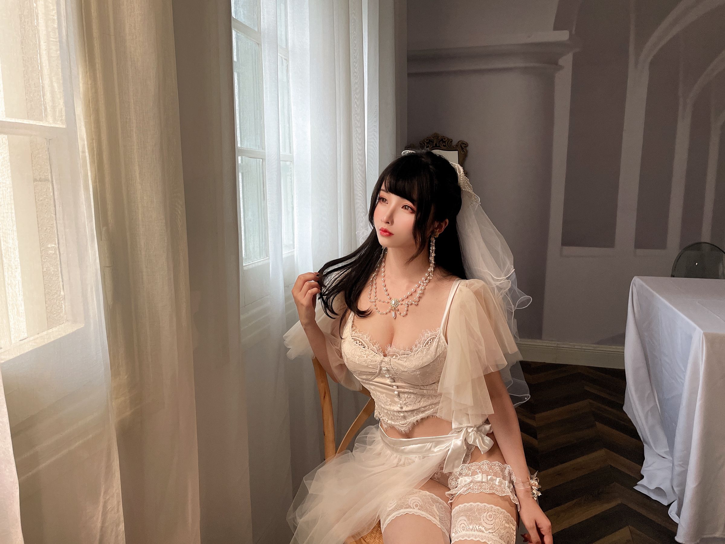  COS福利rioko凉凉子 - 透明婚纱 第37张