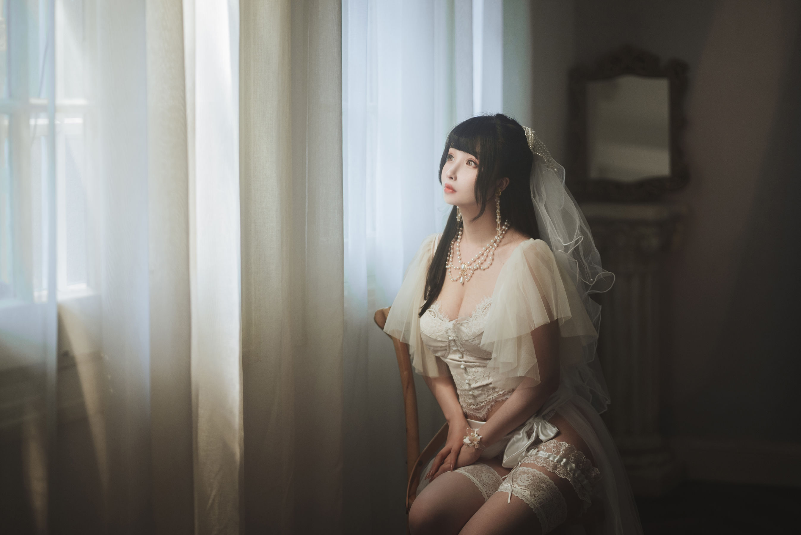  COS福利rioko凉凉子 - 透明婚纱 第15张