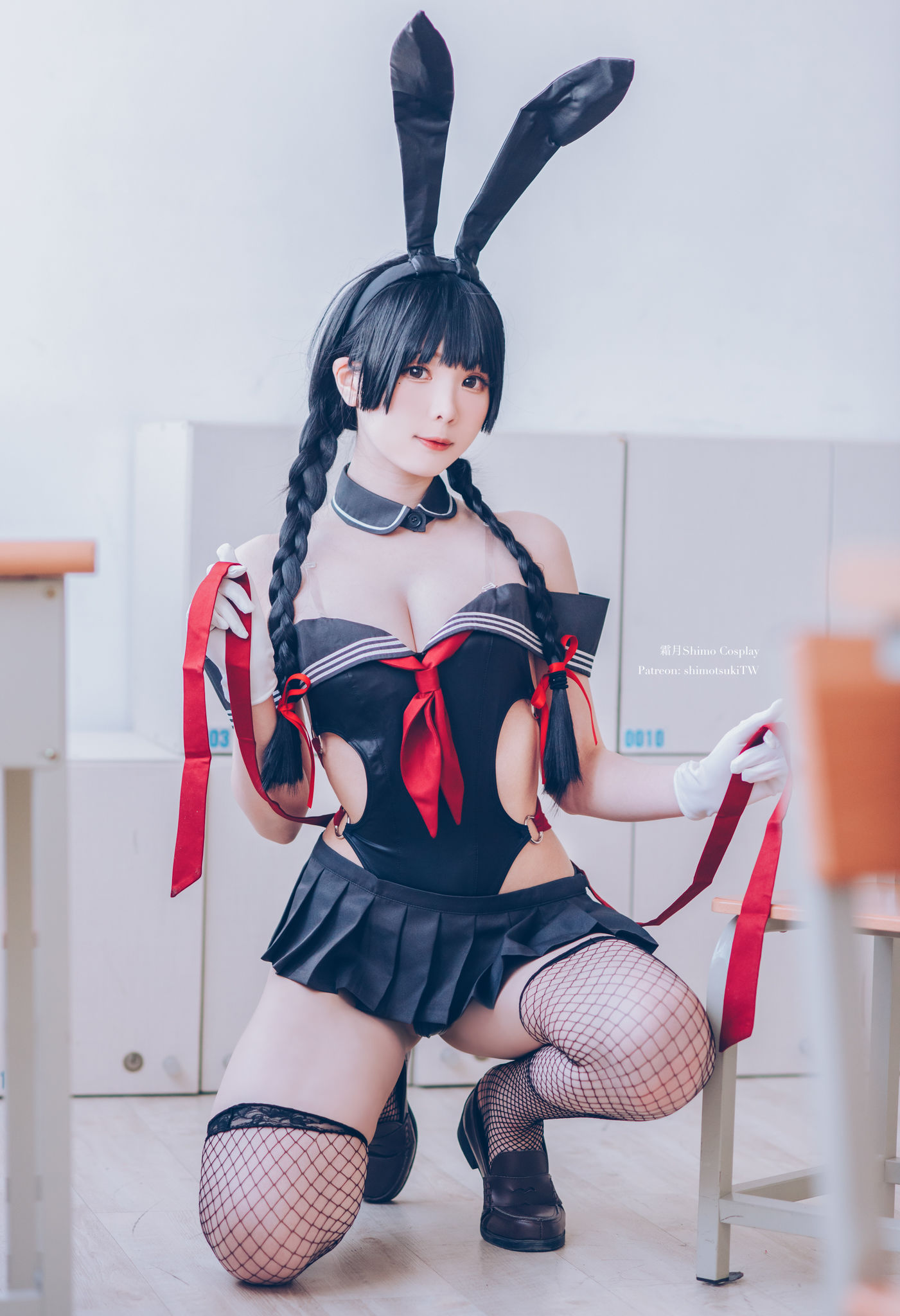  微博妹纸霜月shimo - 卯月桃子 水手服兔女郎 第18张