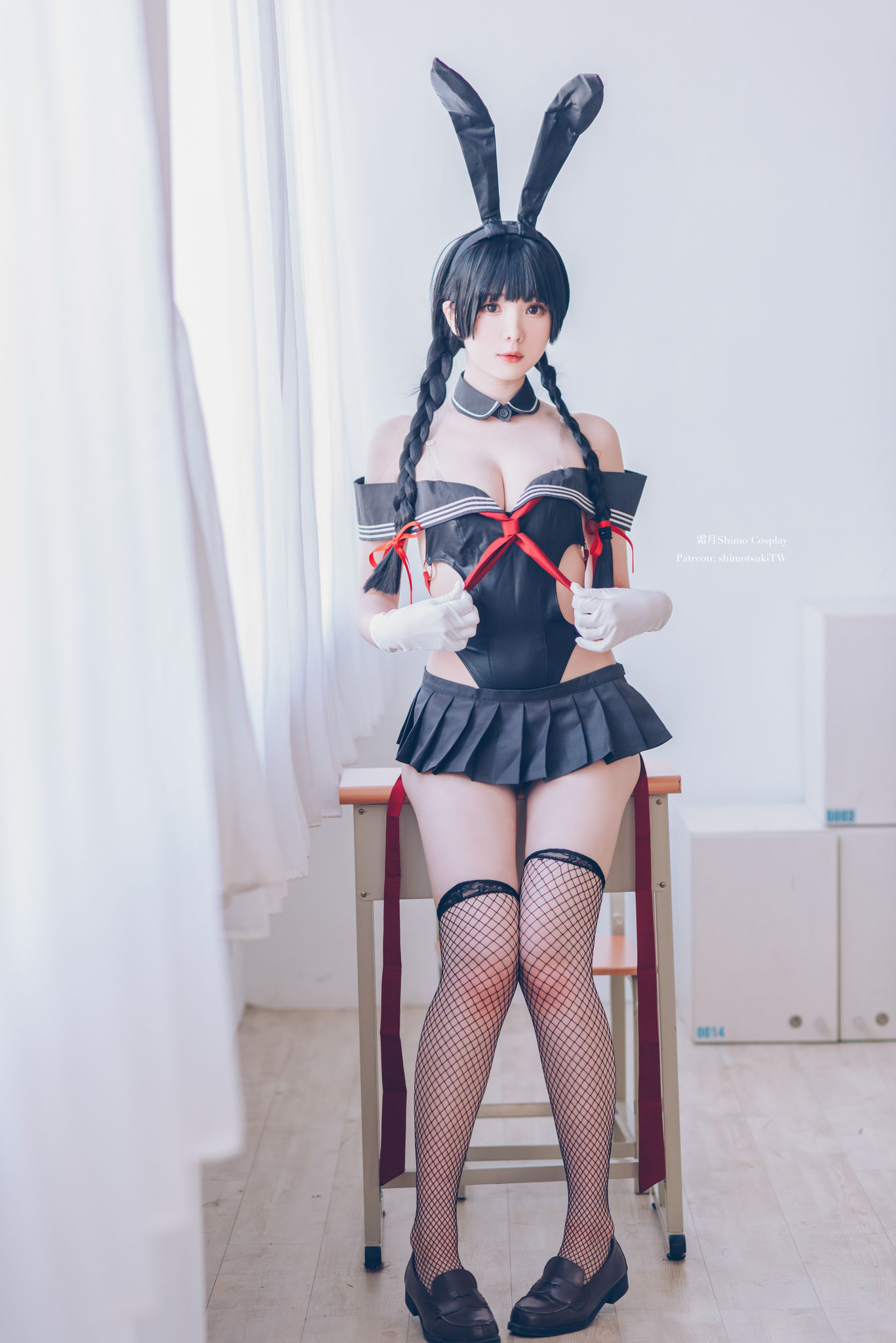  微博妹纸霜月shimo - 卯月桃子 水手服兔女郎 第22张