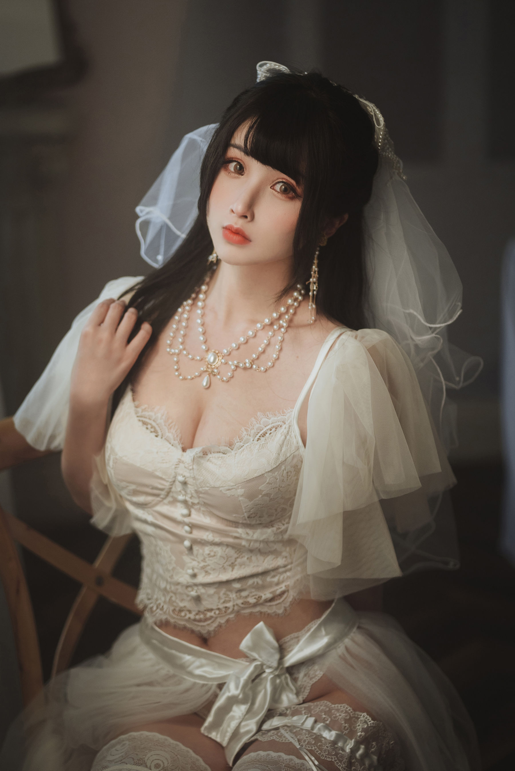  COS福利rioko凉凉子 - 透明婚纱 第17张