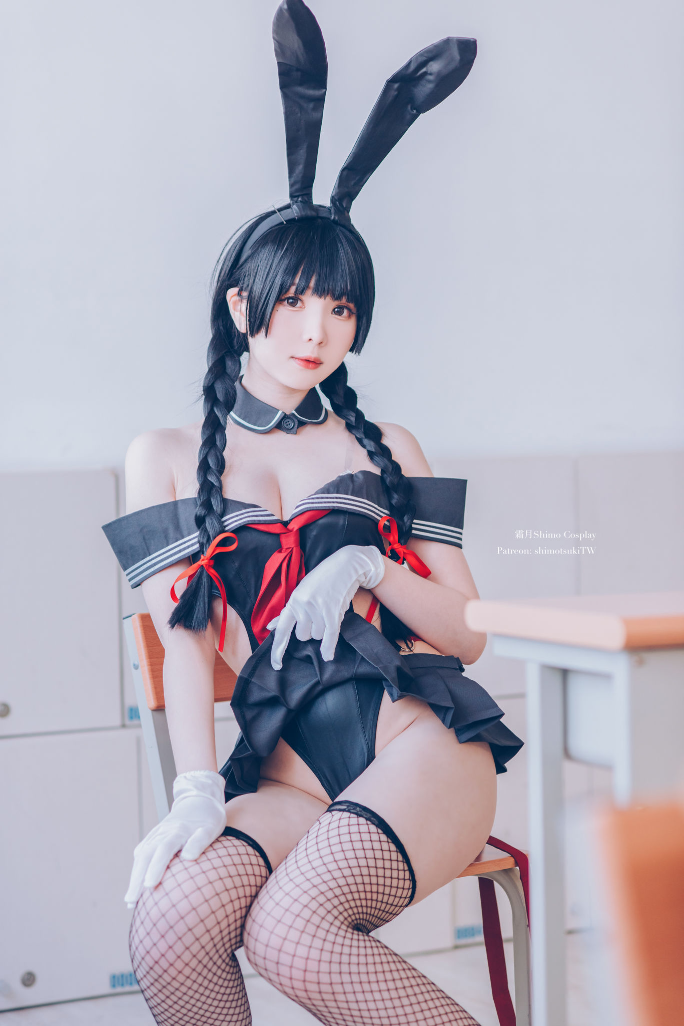  微博妹纸霜月shimo - 卯月桃子 水手服兔女郎 第14张
