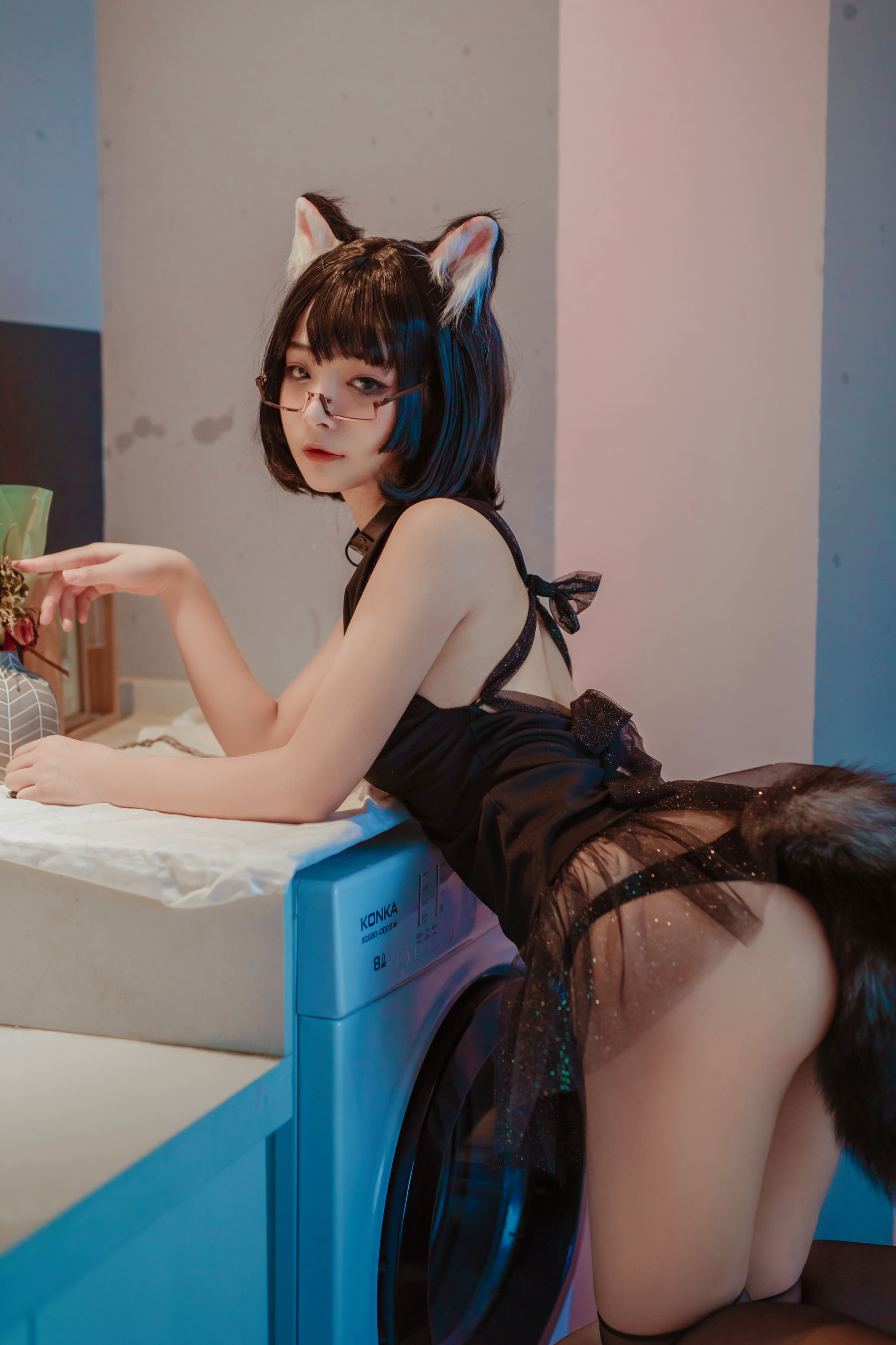  yuuhui玉汇 - 猫猫头黑裙子 第11张