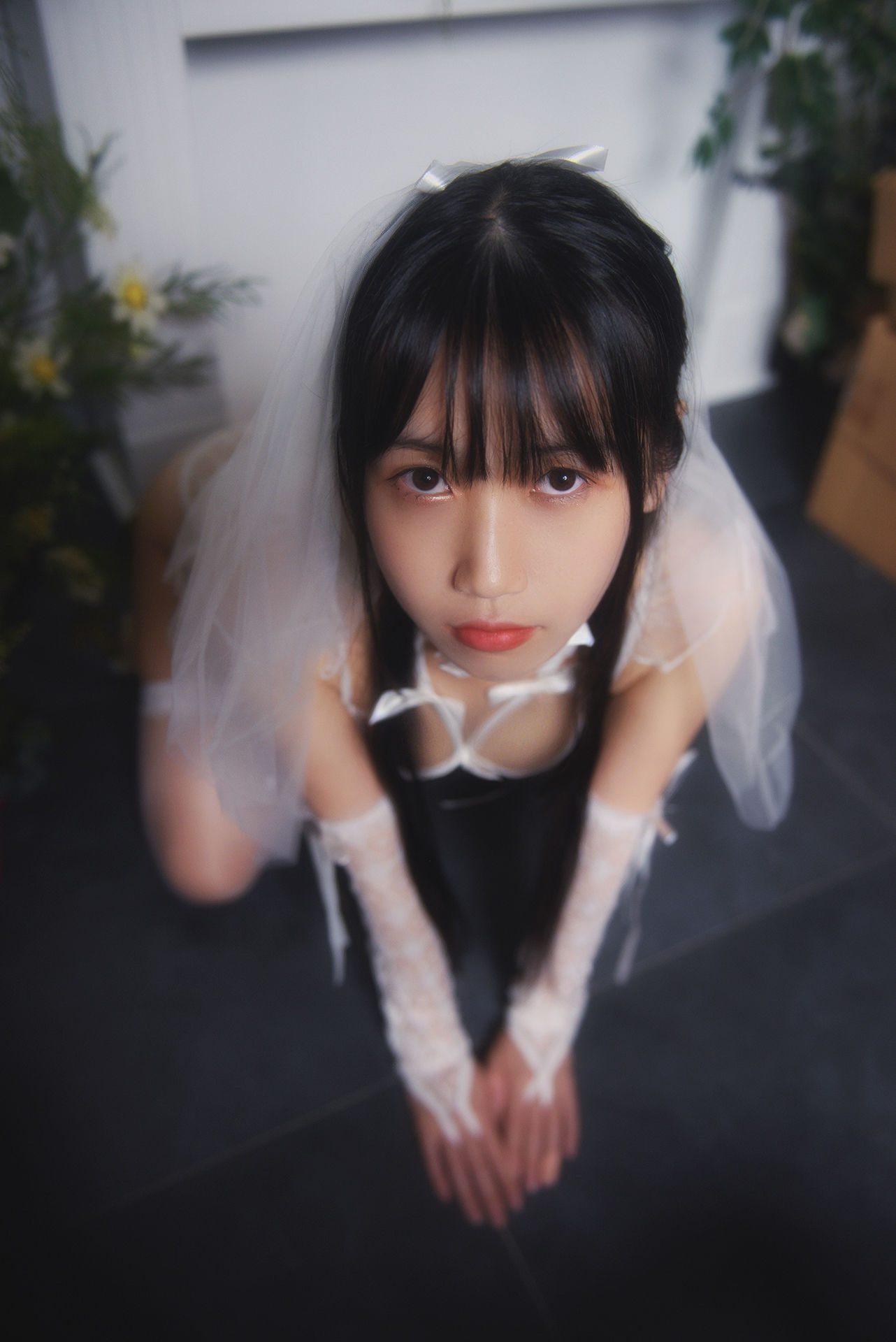  微博人气Coser不呆猫 - 白色情趣婚纱 第26张