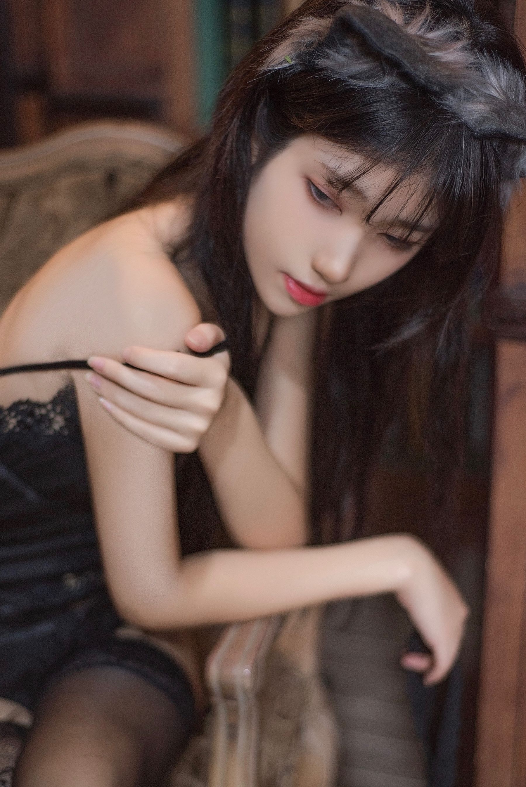  动漫博主南桃Momoko - 黑内衣 第19张