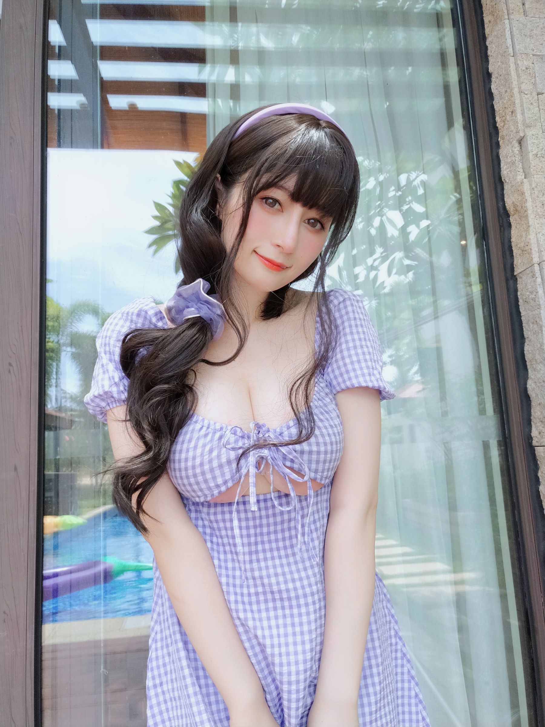  Coser小姐姐白银 - 夏日的格子连衣裙 第61张