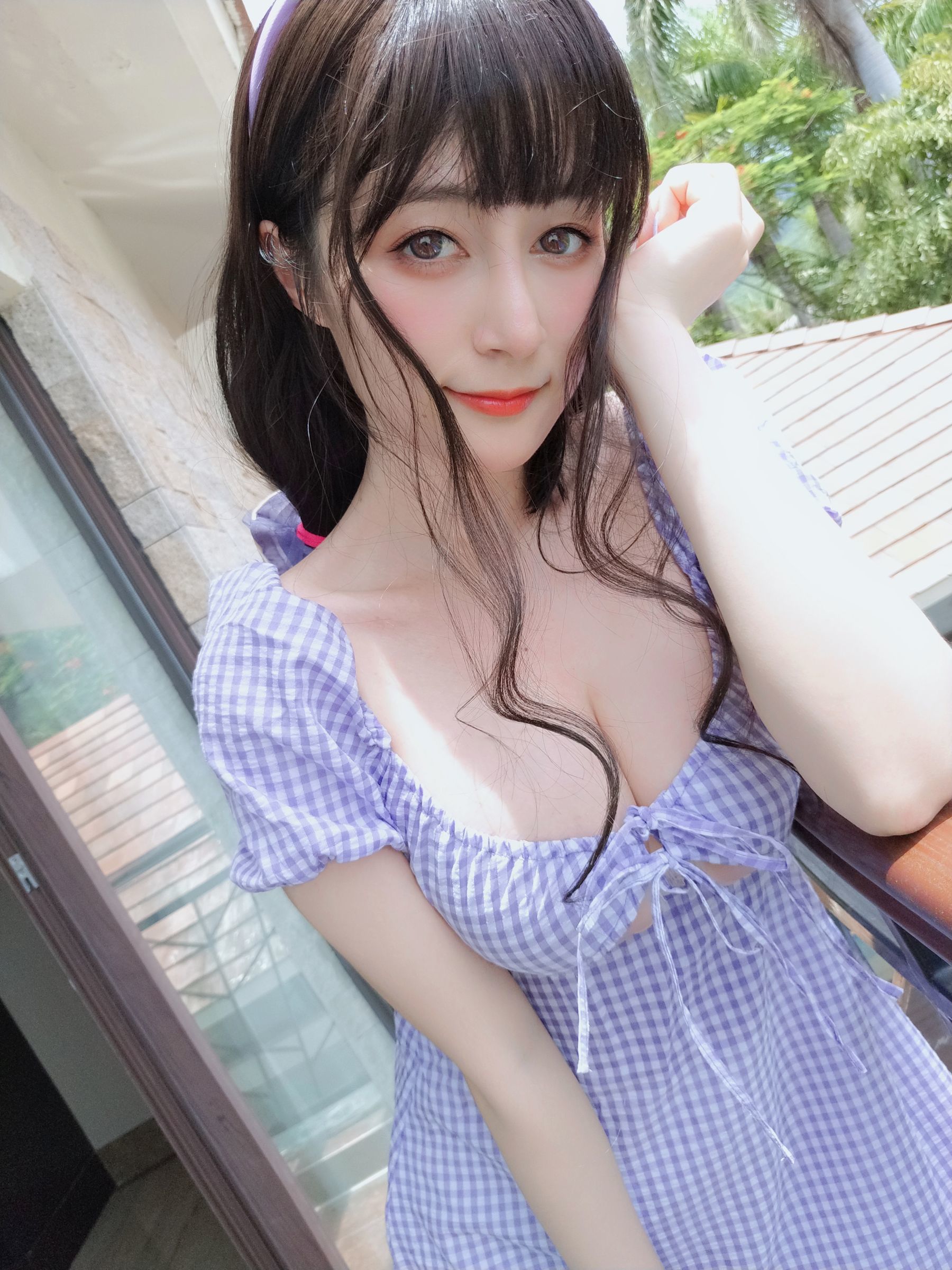  Coser小姐姐白银 - 夏日的格子连衣裙 第87张